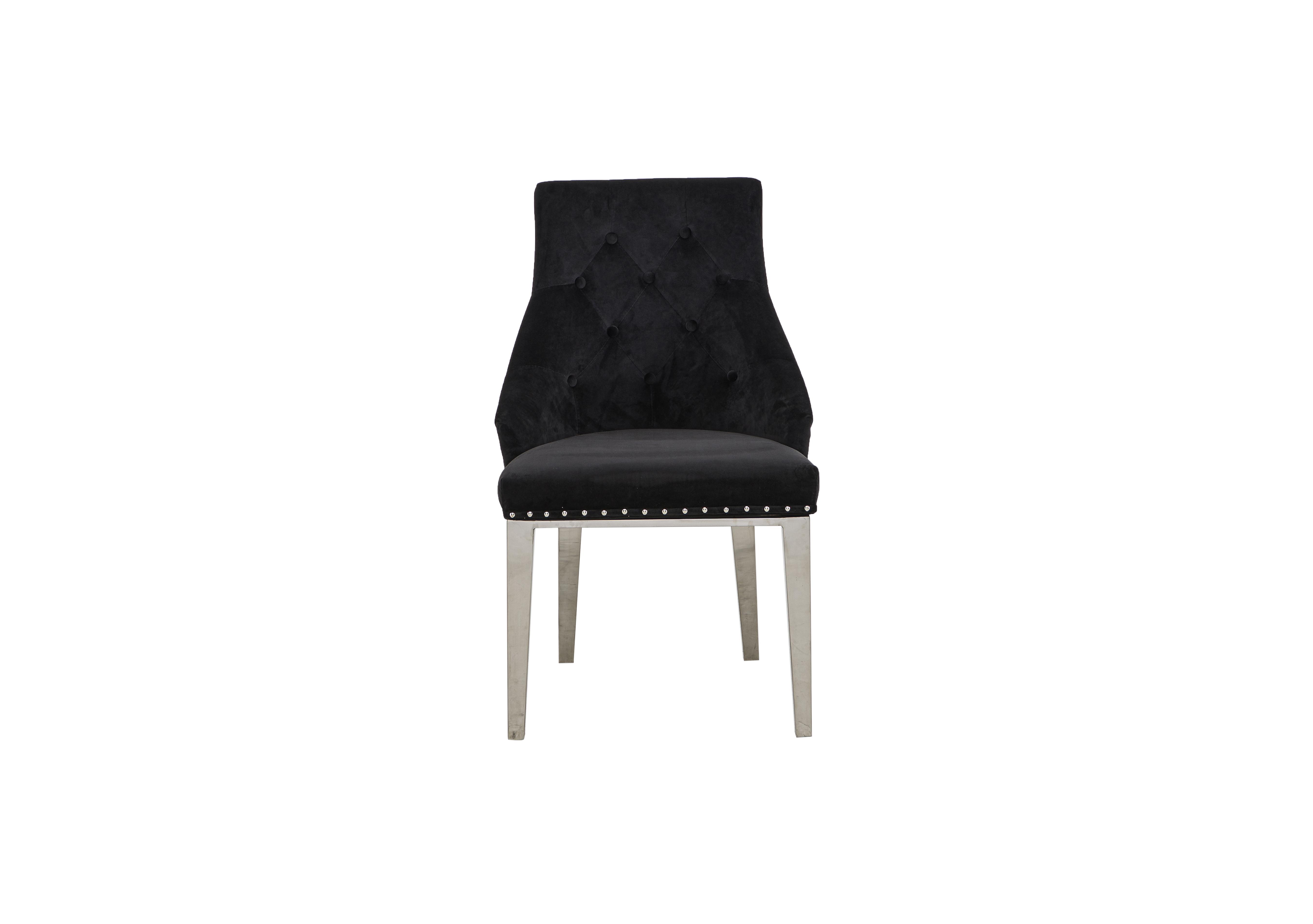 Dolce Button Back Dining Chair in Black on Furniture Village