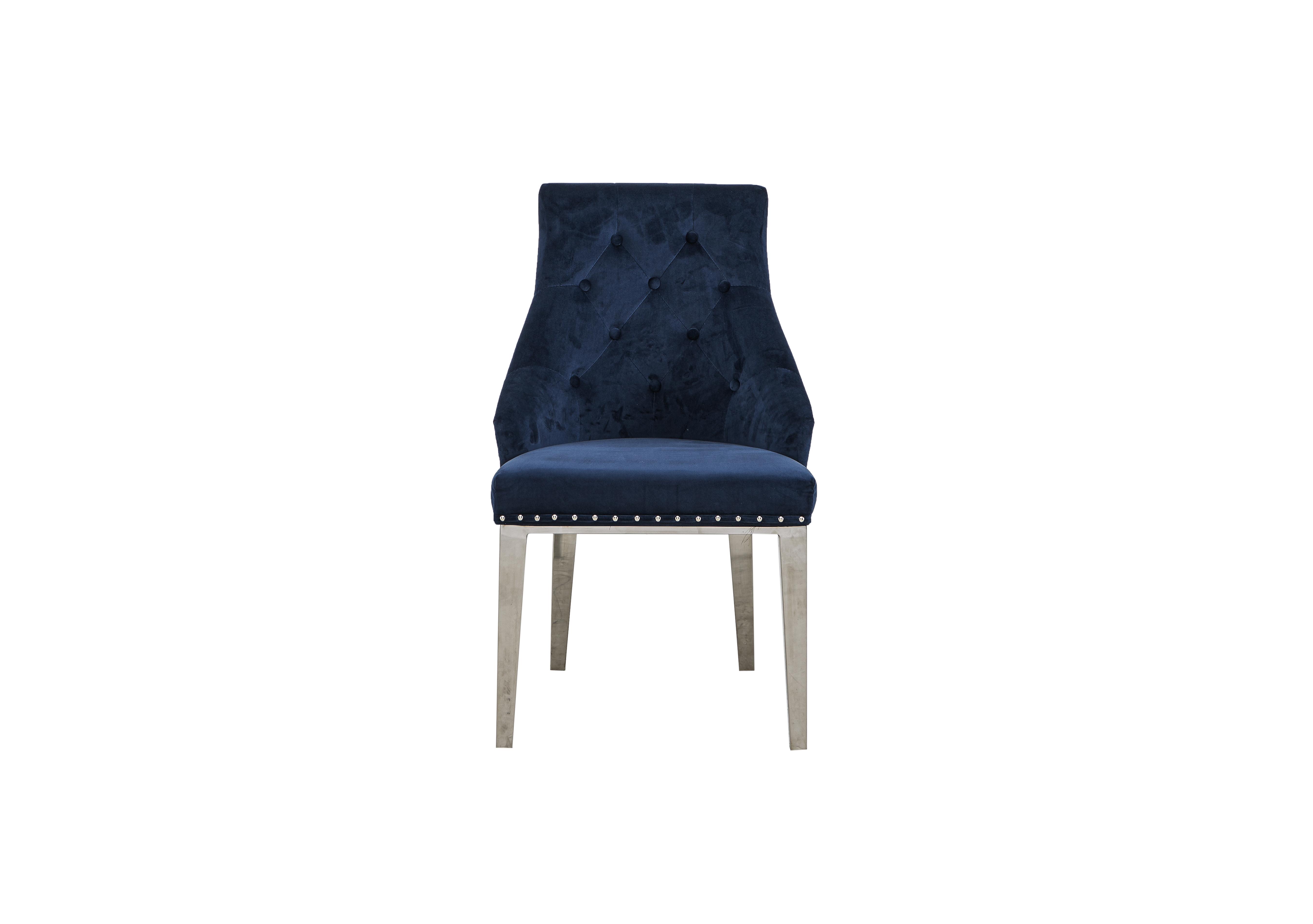 Dolce Button Back Dining Chair in Navy on Furniture Village