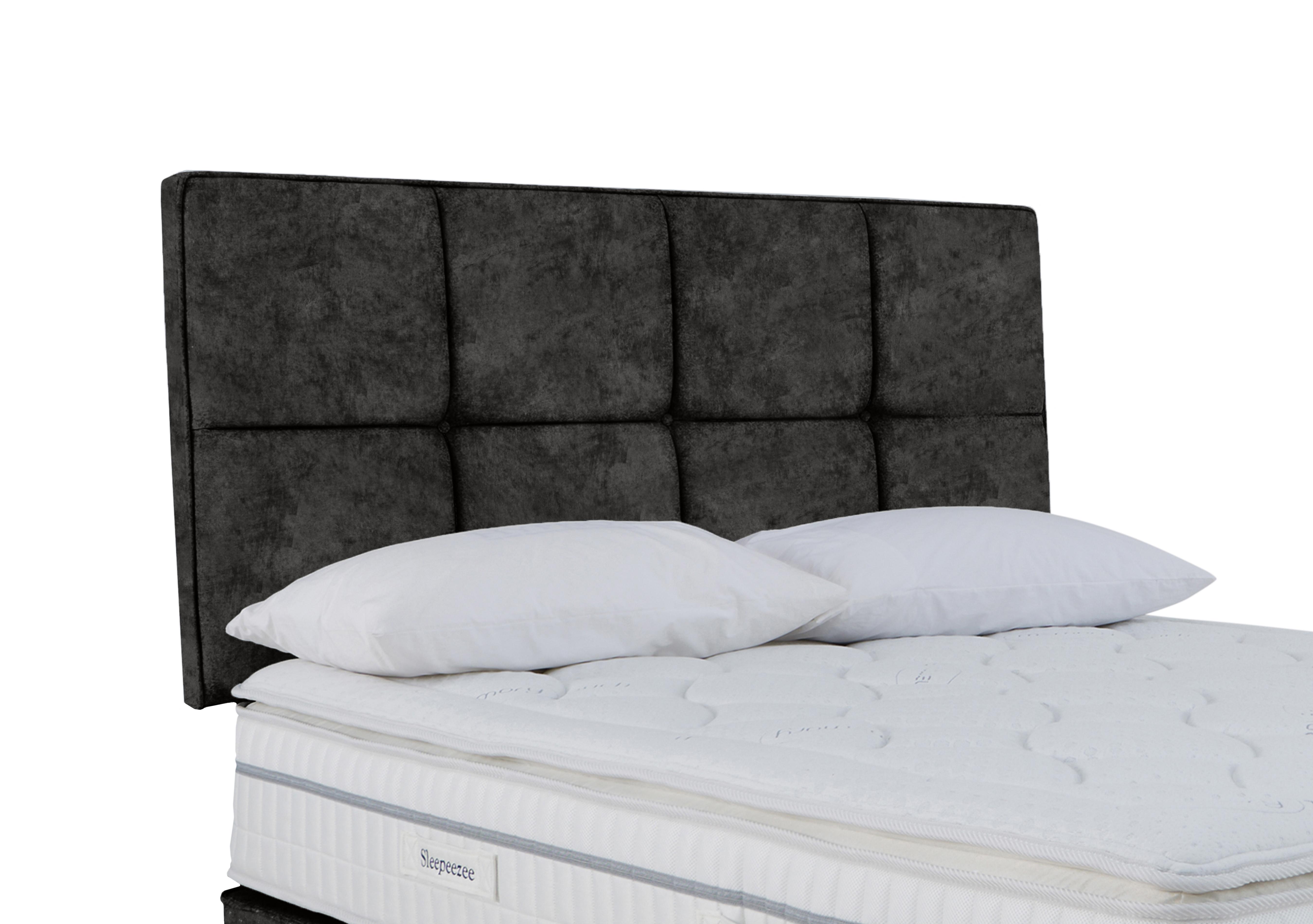 Dalmore Strutted Headboard in Daytona Coal on Furniture Village