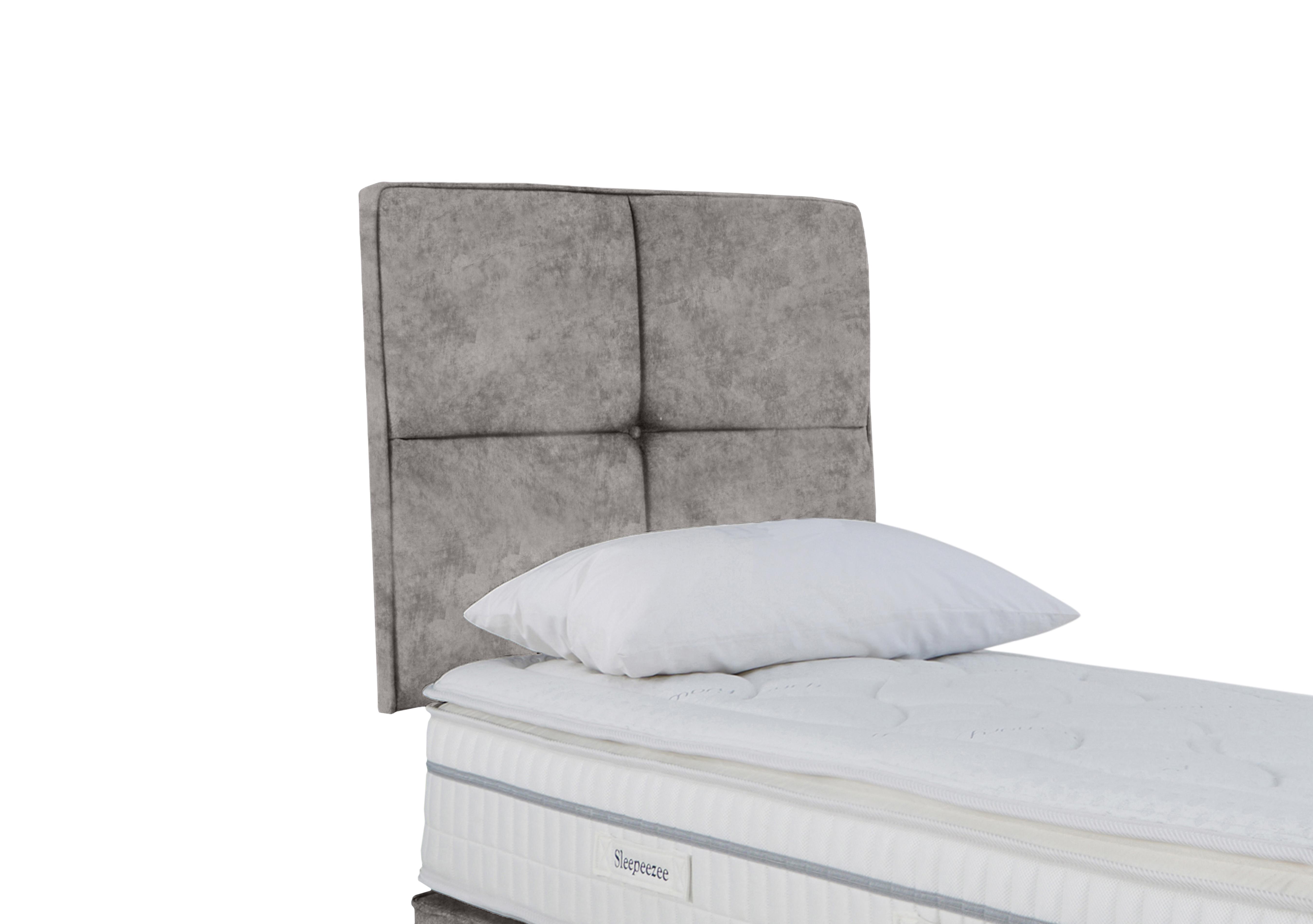 Dalmore Strutted Headboard in Daytona Silver on Furniture Village