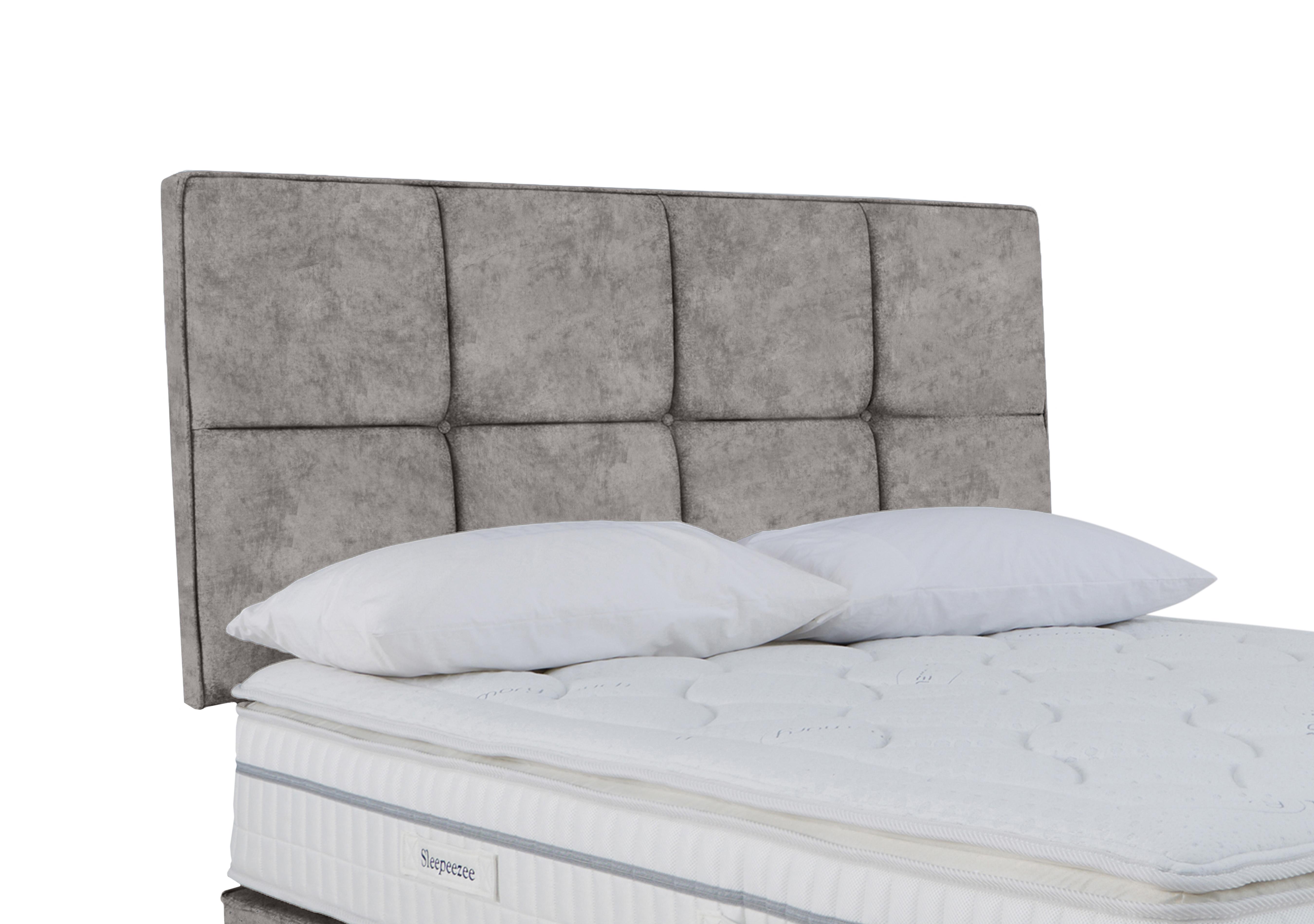 Dalmore Strutted Headboard in Daytona Silver on Furniture Village