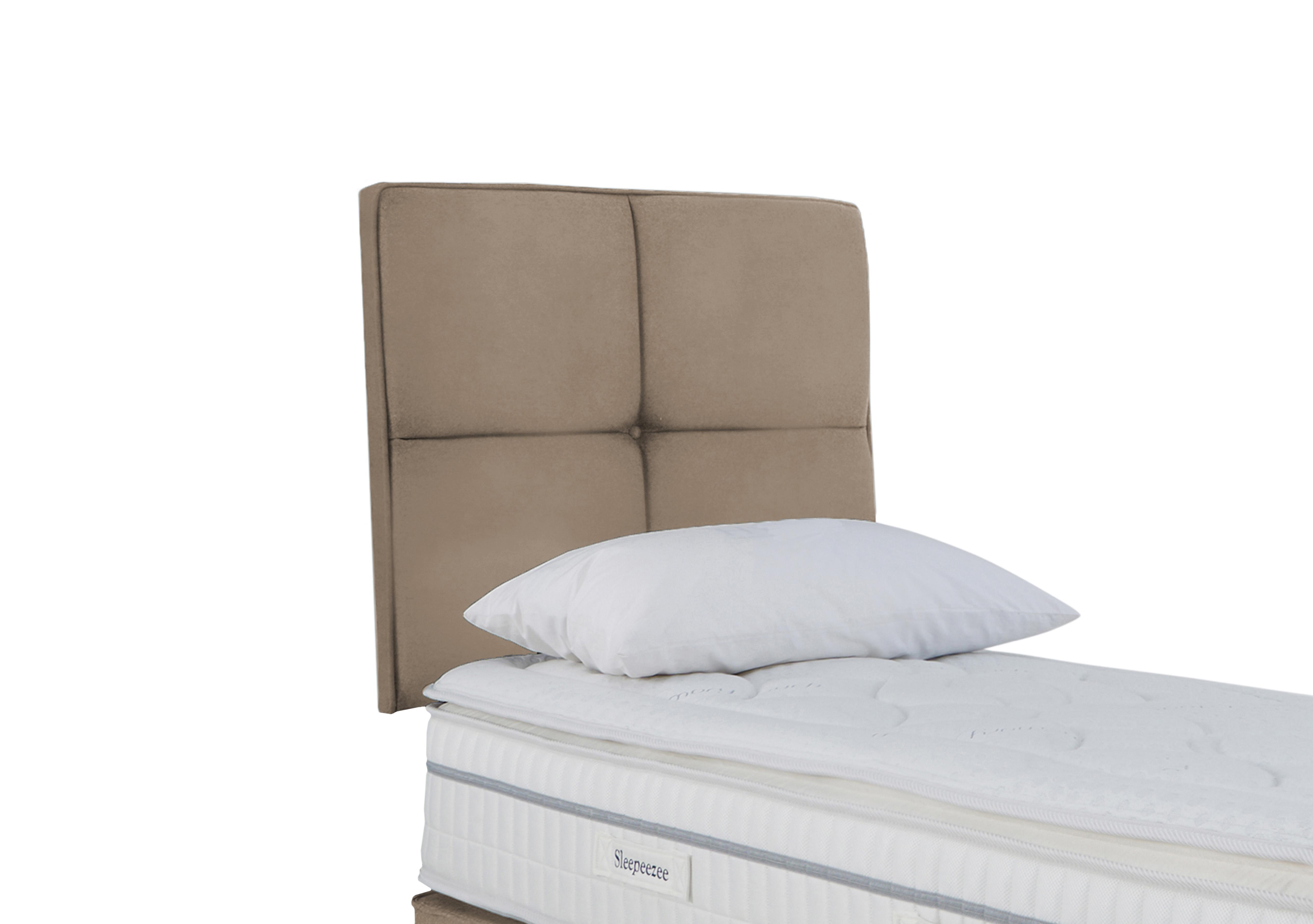 Dalmore Strutted Headboard in Plush Beige on Furniture Village