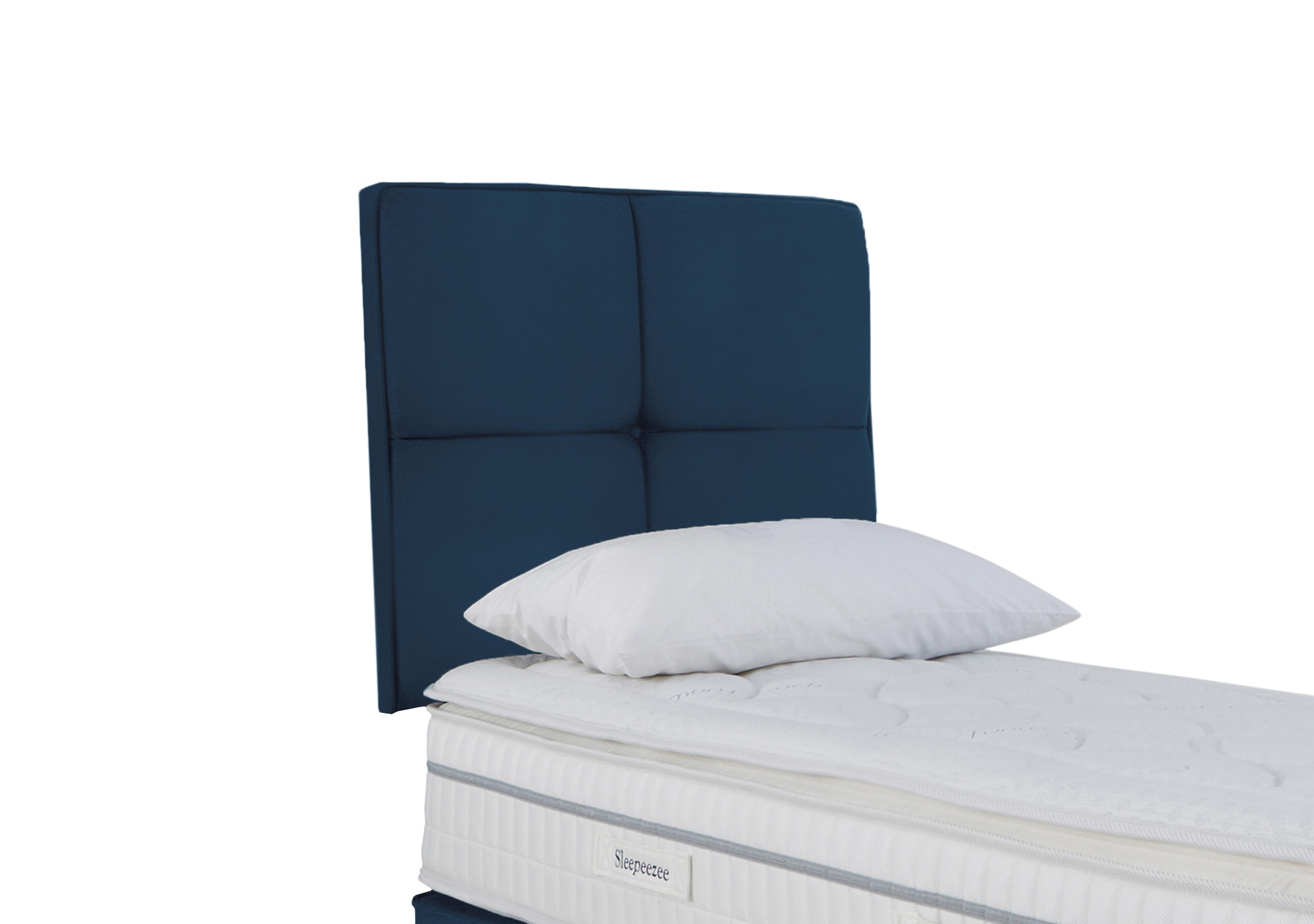 Dalmore Strutted Headboard in Plush Navy on Furniture Village