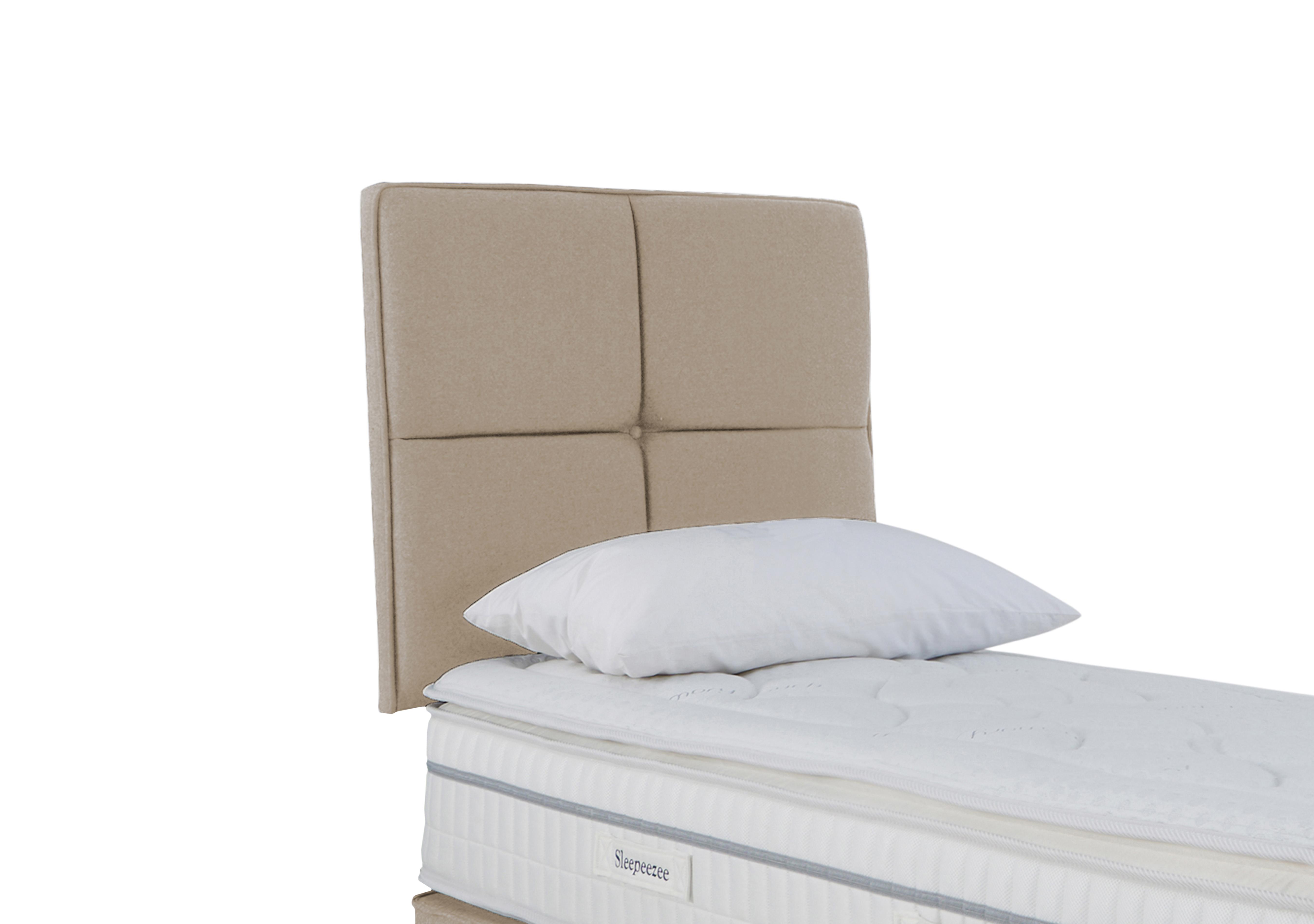 Dalmore Strutted Headboard in Tweed Biscuit on Furniture Village