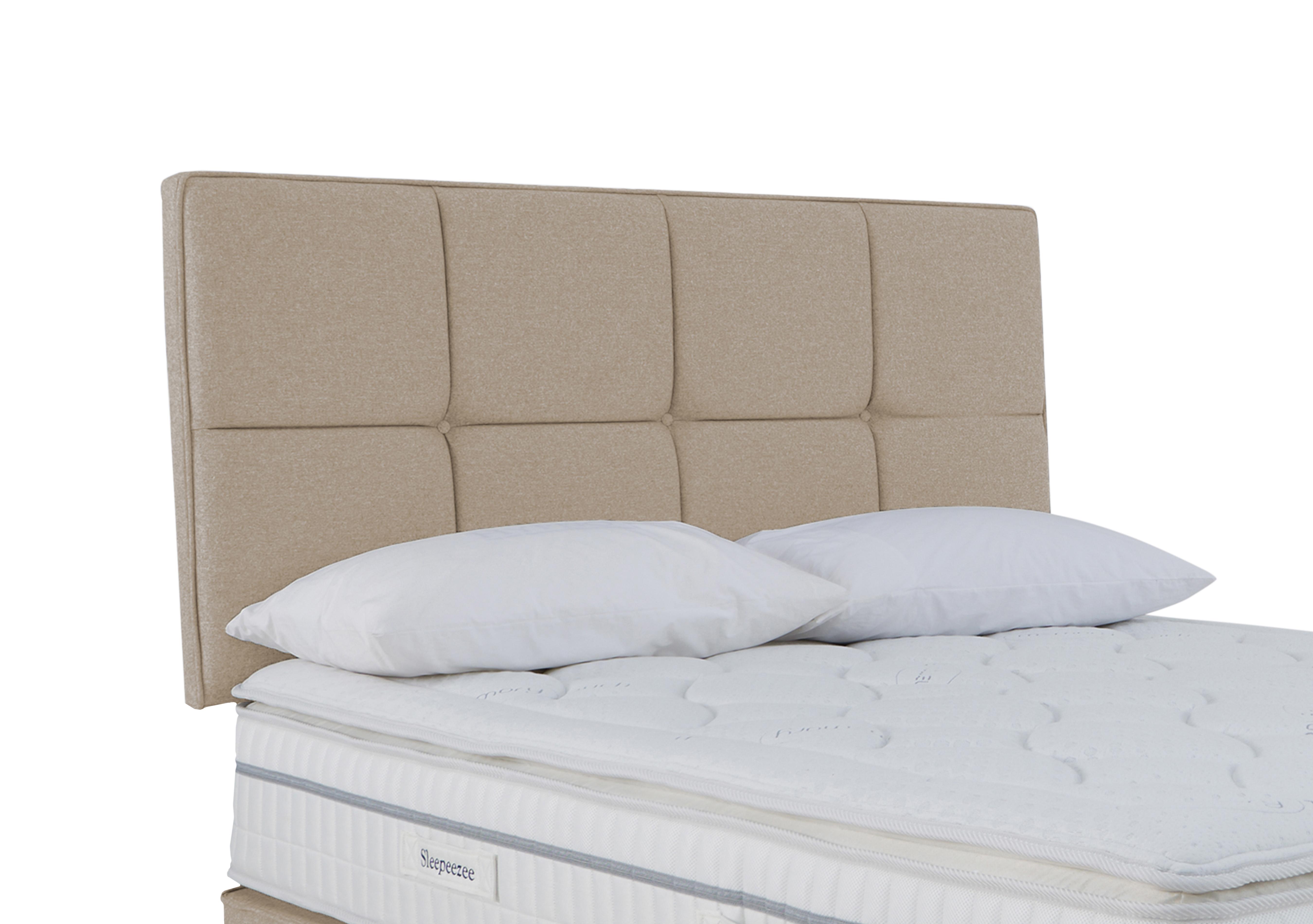 Dalmore Strutted Headboard in Tweed Biscuit on Furniture Village