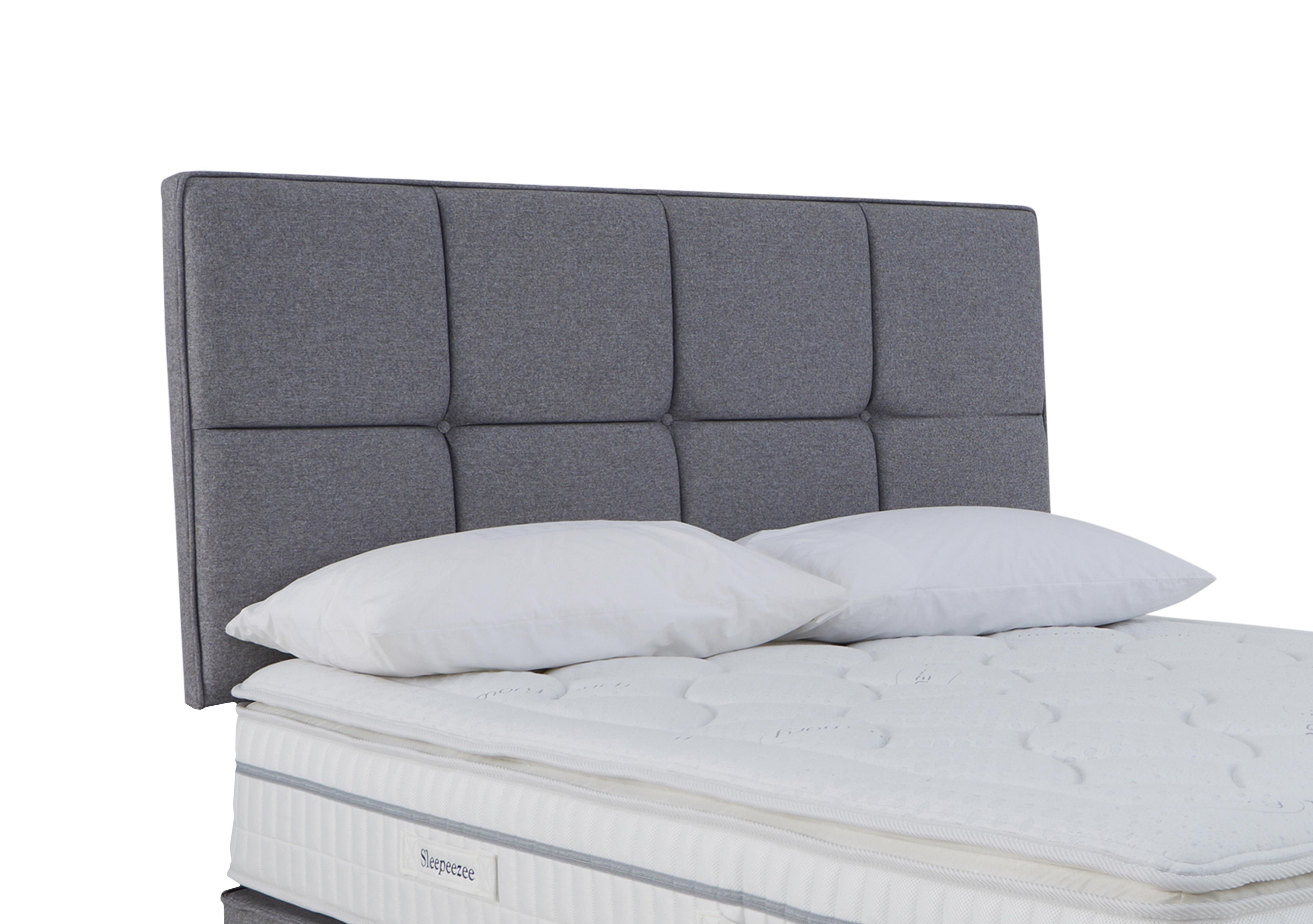 Dalmore Strutted Headboard in Tweed Grey on Furniture Village