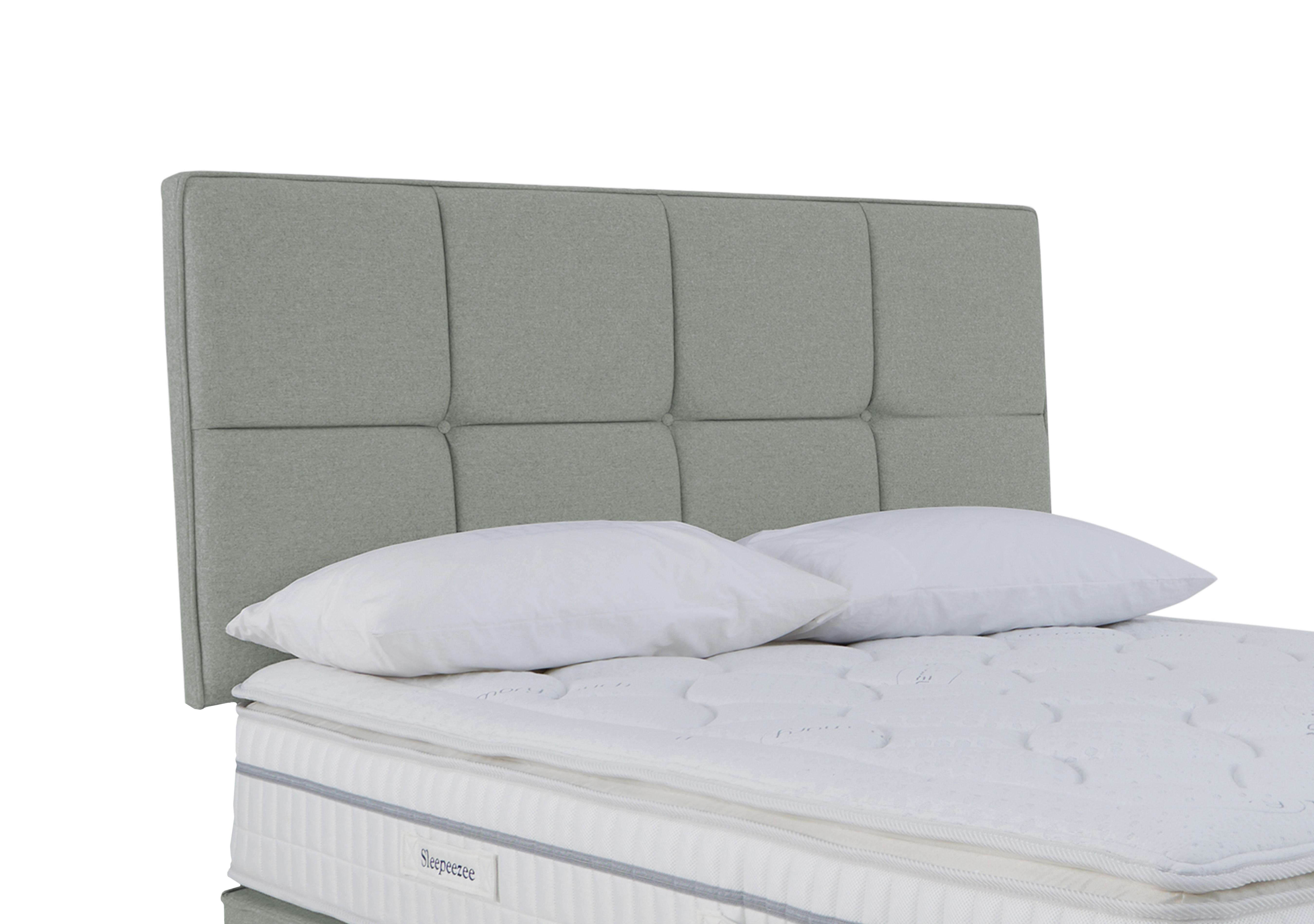 Dalmore Strutted Headboard in Tweed Mint on Furniture Village
