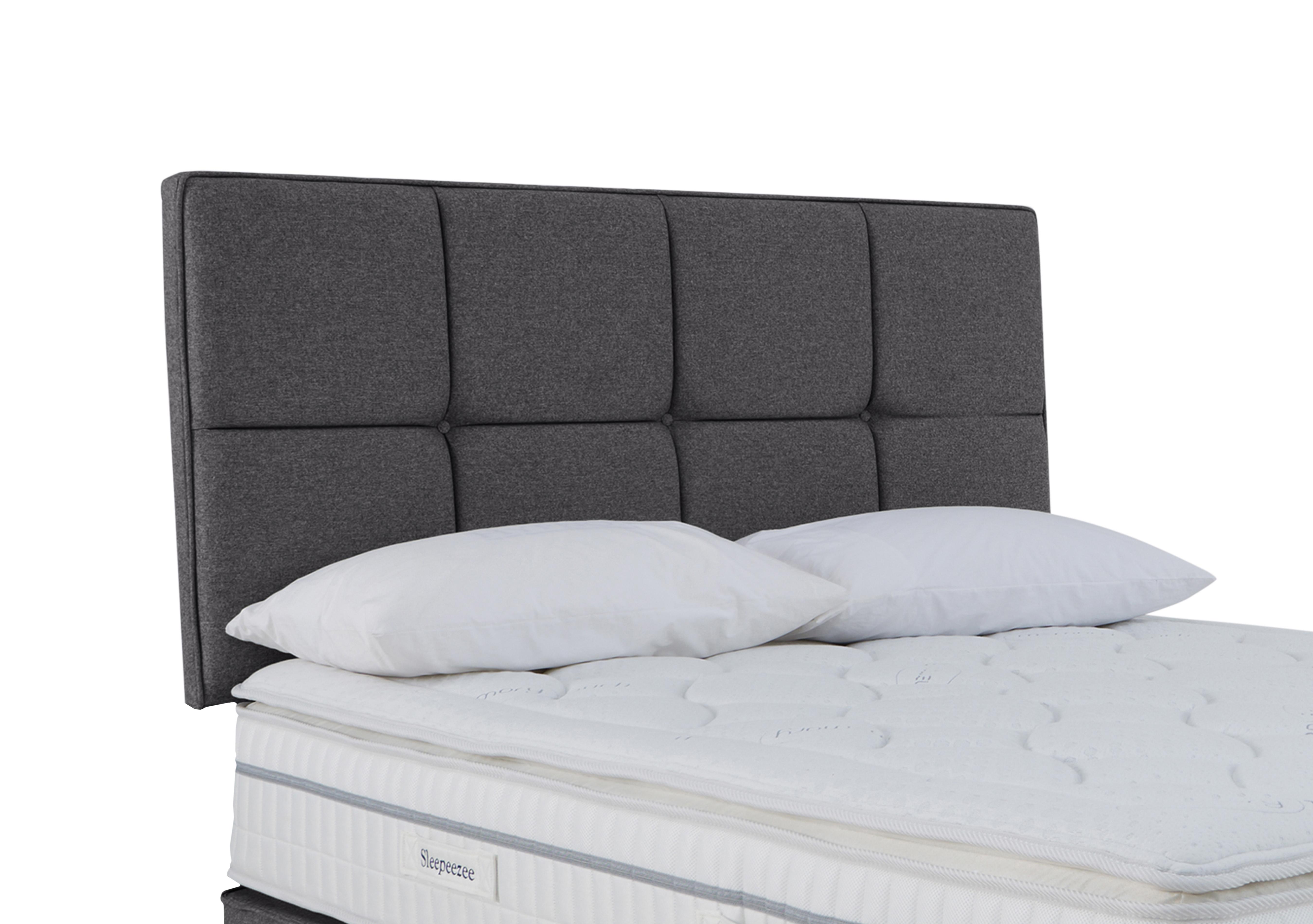 Dalmore Strutted Headboard in Weave Pewter on Furniture Village