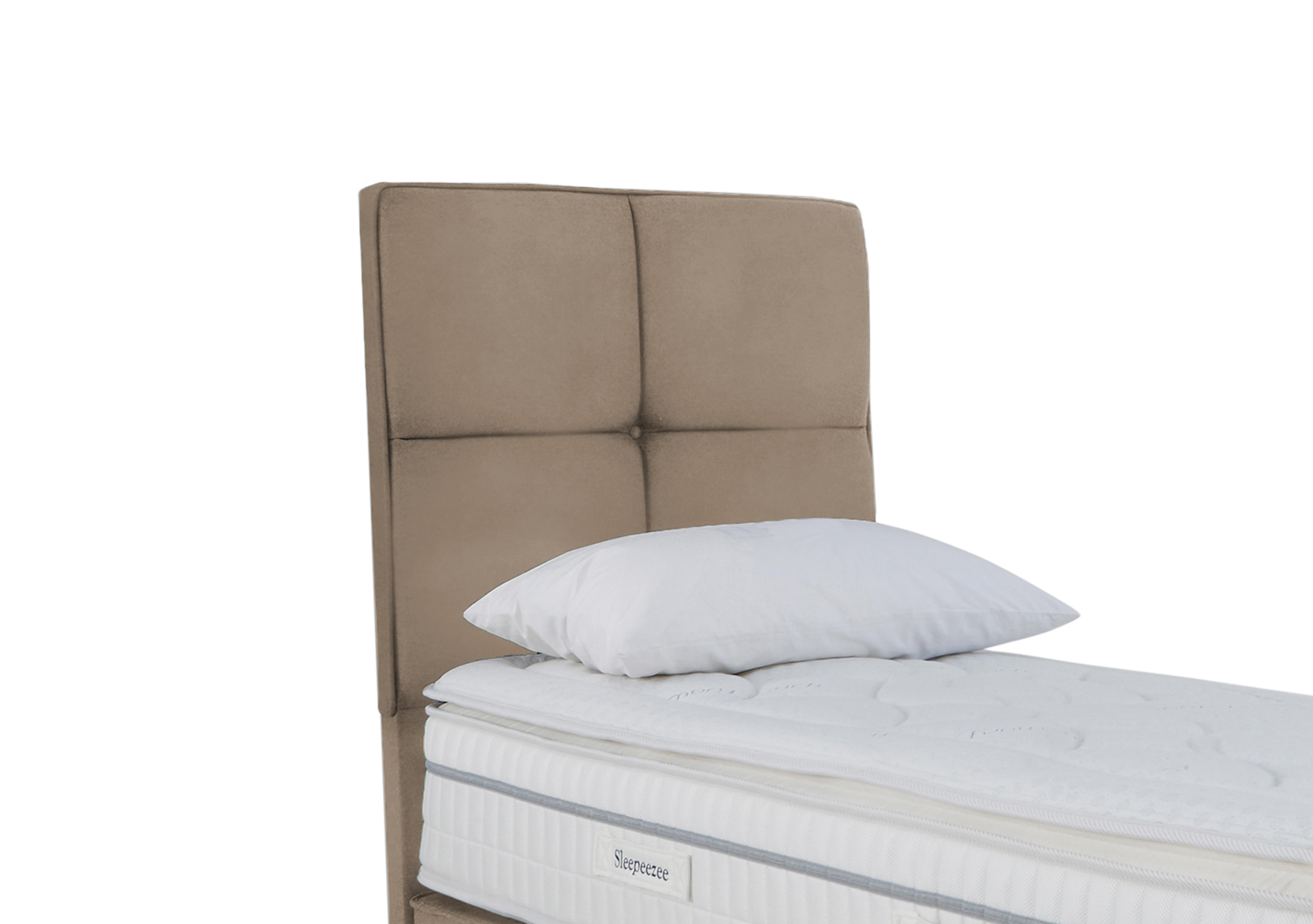 Dalmore Floor Standing Headboard in Plush Beige on Furniture Village