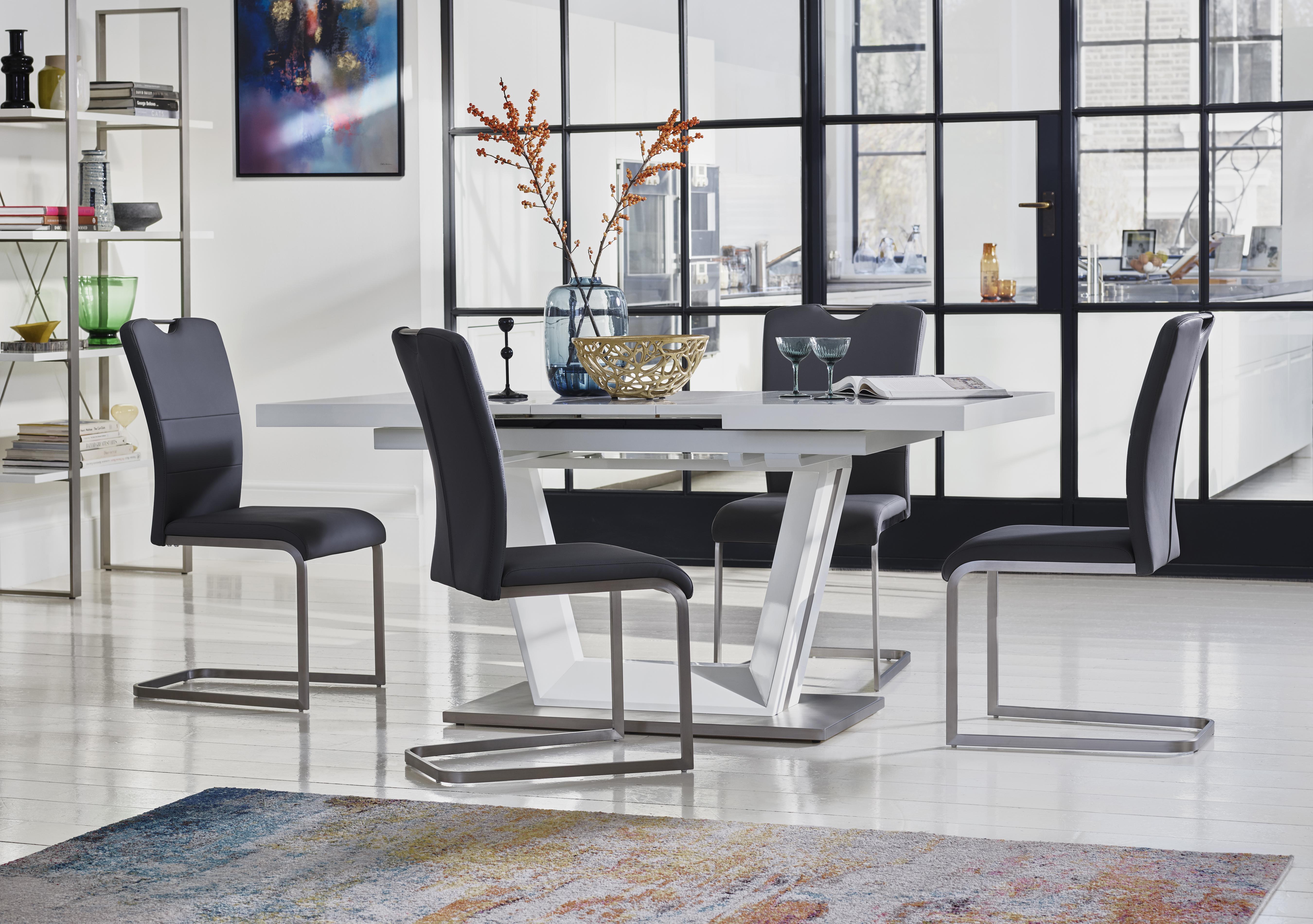 Bianco Small Extending Dining Table and 4 Chairs Dining Set in  on Furniture Village