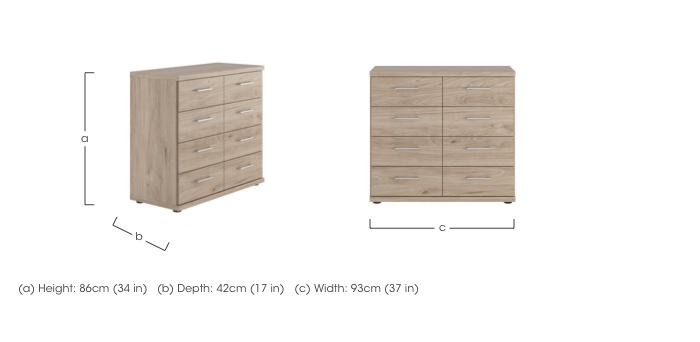 Oxford 8 Drawer Wide Chest in  on Furniture Village