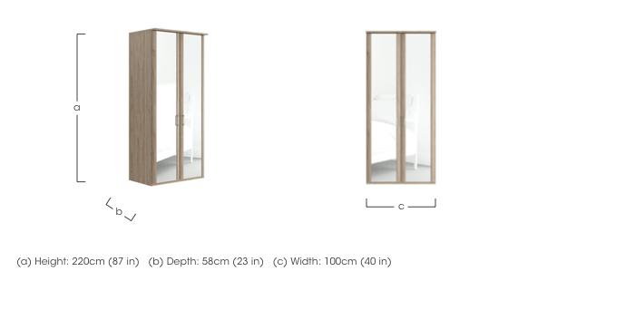 Oxford 2 Door Hinged Wardrobe with Mirrors in  on Furniture Village