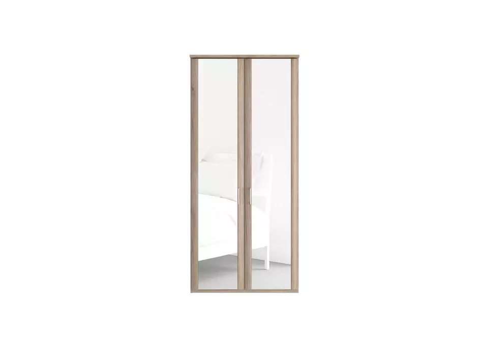 Oxford 2 Door Hinged Wardrobe with Mirrors
