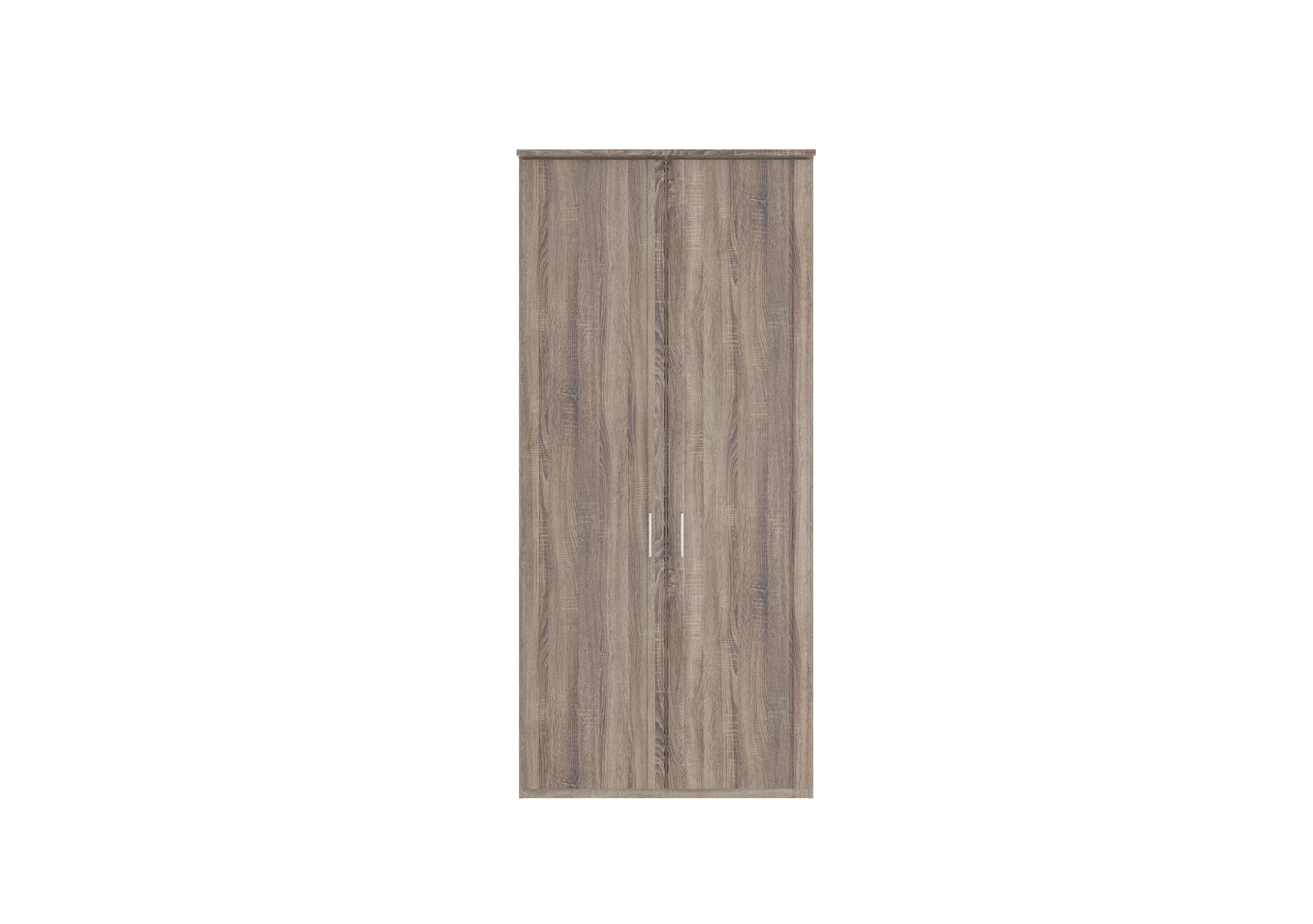 Oxford 2 Door Hinged Wardrobe in Dark Rustic Oak on Furniture Village