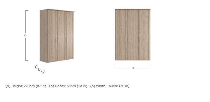Oxford 3 Door Hinged Wardrobe in  on Furniture Village