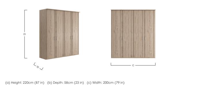 Oxford 4 Door Hinged Wardrobe in  on Furniture Village