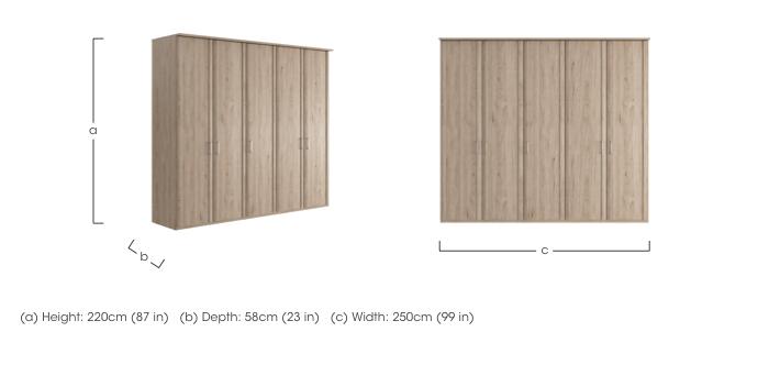 Oxford 5 Door Hinged Wardrobe in  on Furniture Village