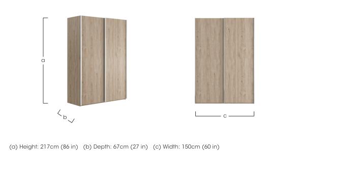 Oxford 2 Door Sliding 150 cm Wardrobe in  on Furniture Village