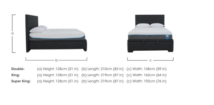 Porthos Ottoman Bedframe in  on Furniture Village