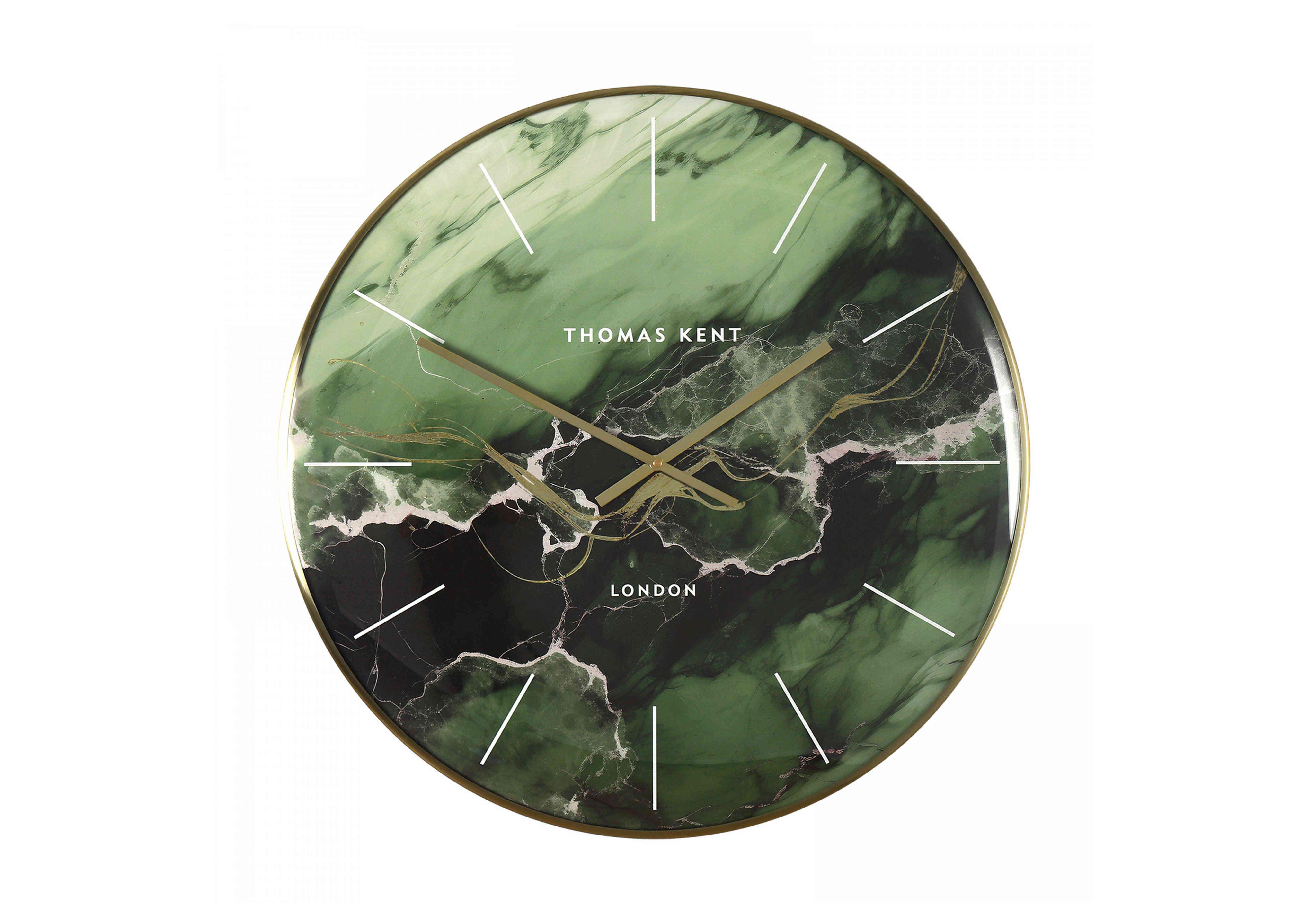 Oyster Wall Clock in Emerald Green on Furniture Village