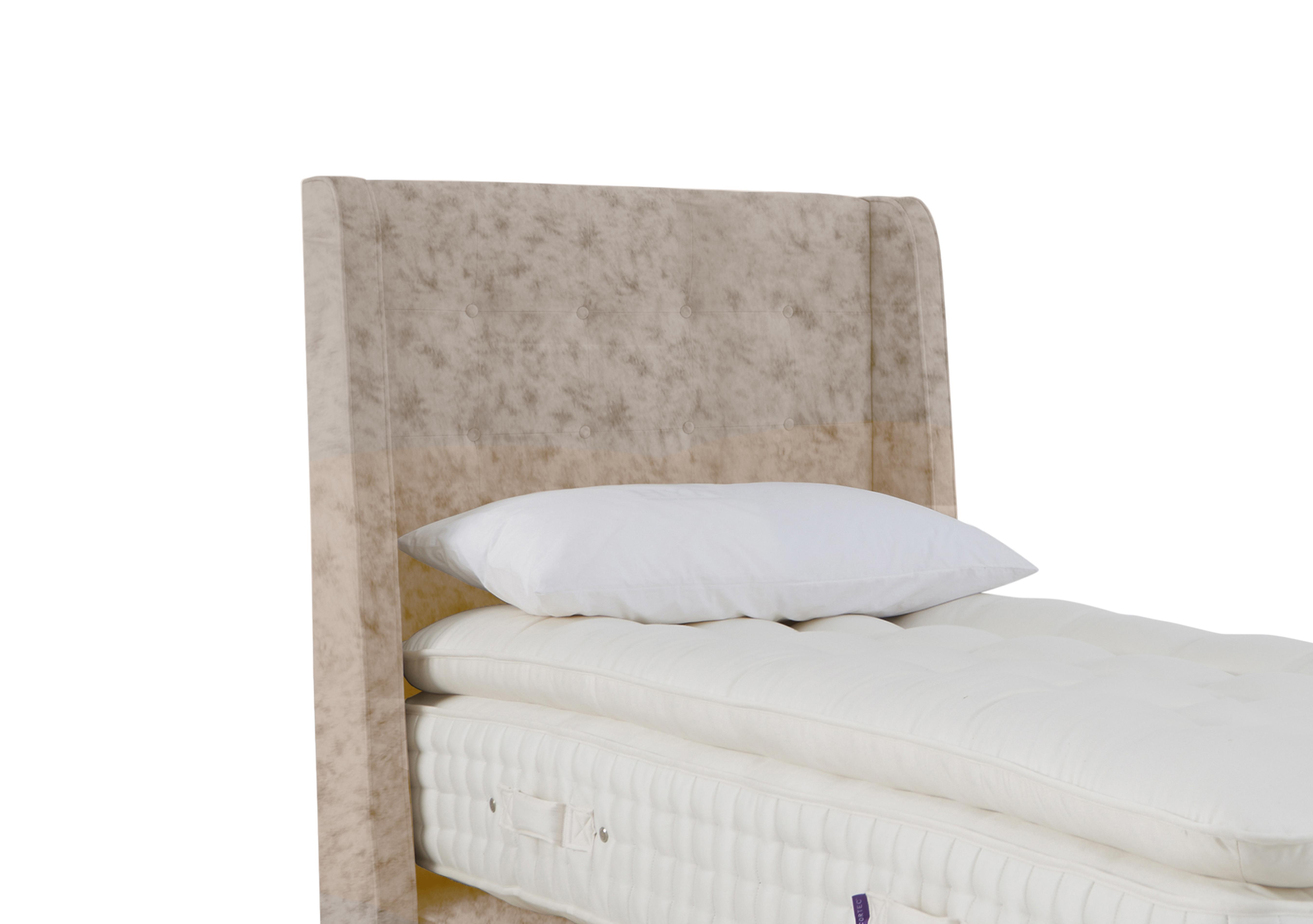 Stately Cypress Headboard in Opal Vellum on Furniture Village