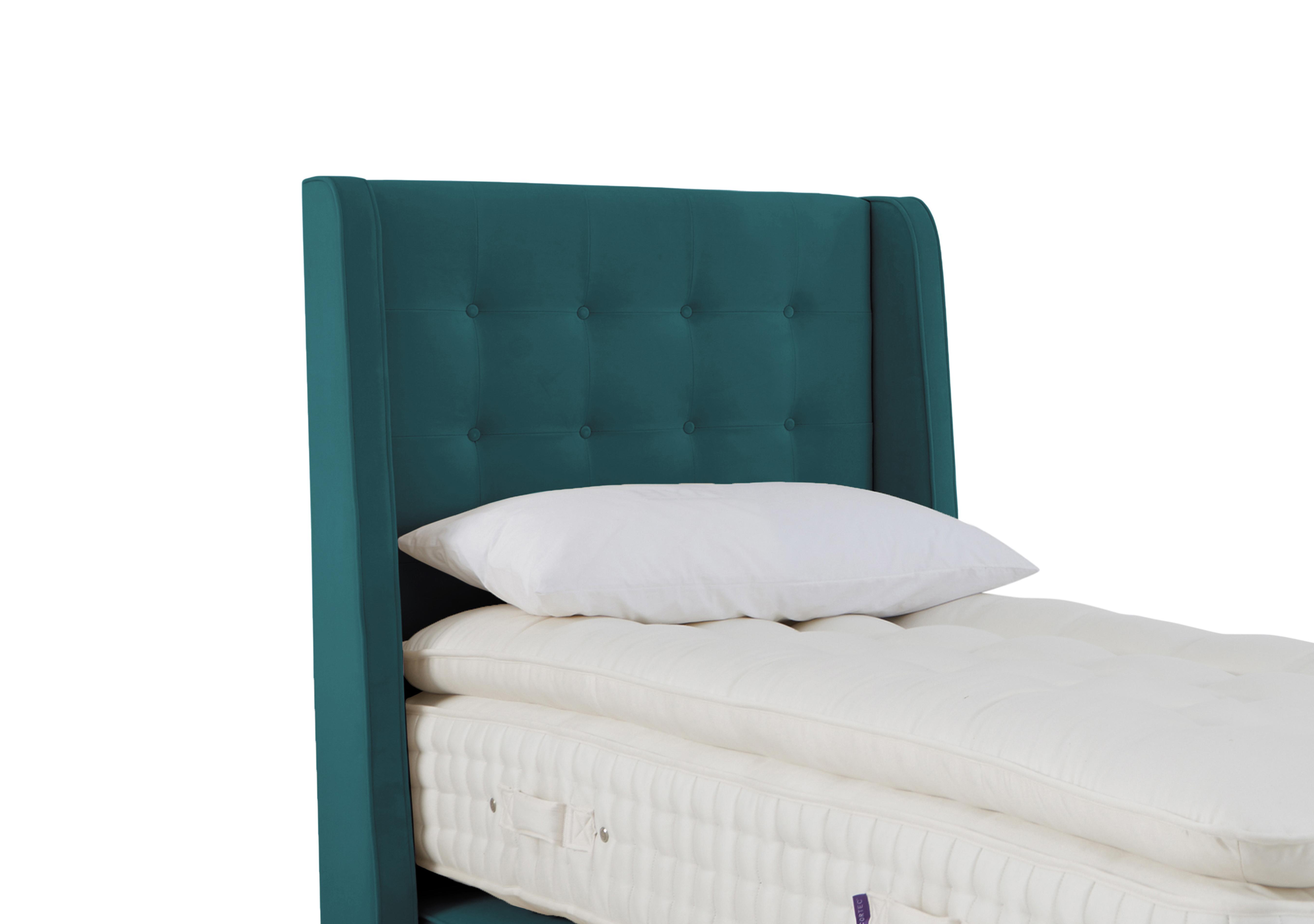 Stately Cypress Headboard in Seven Emerald on Furniture Village