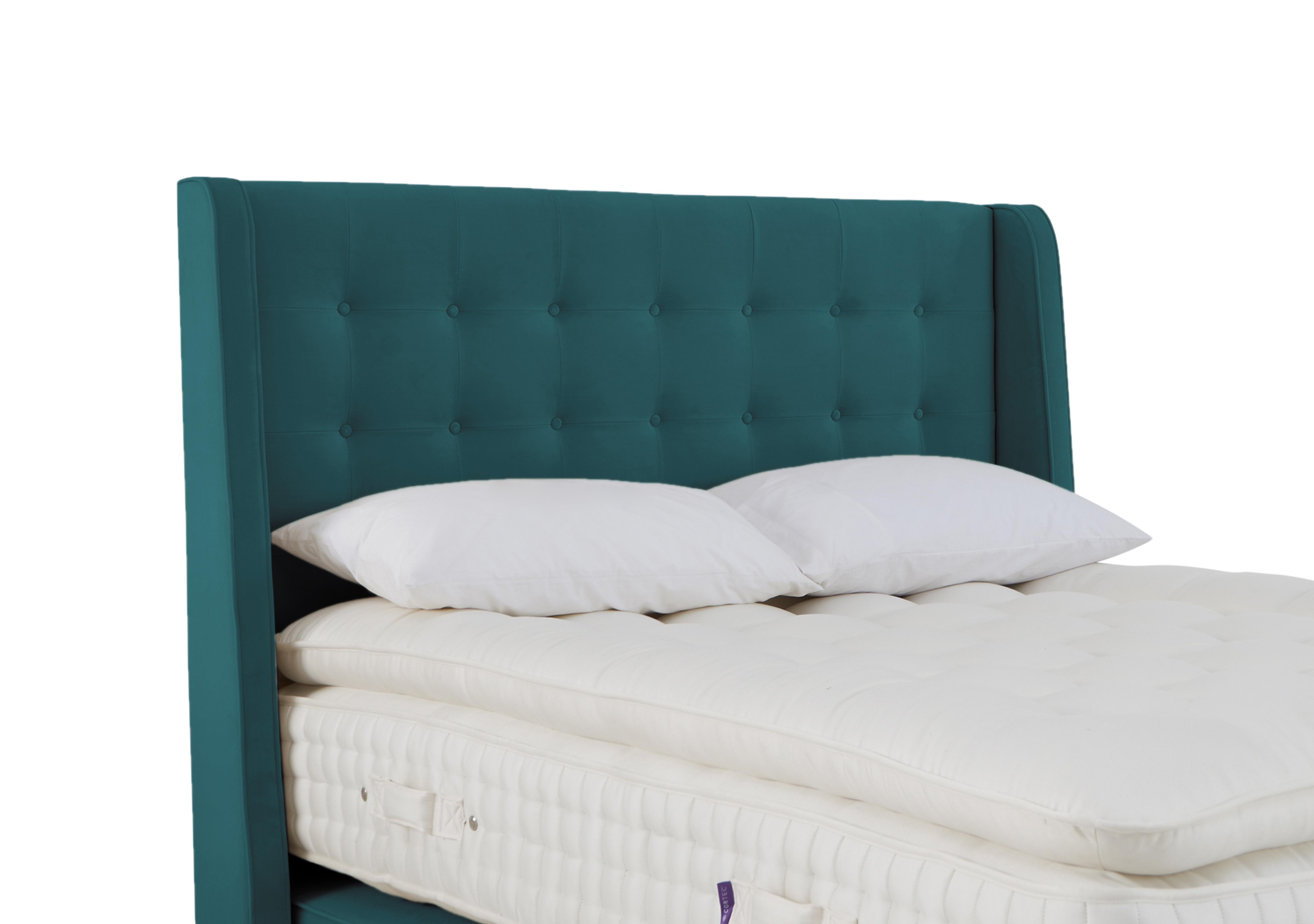 Stately Cypress Headboard in Seven Emerald on Furniture Village