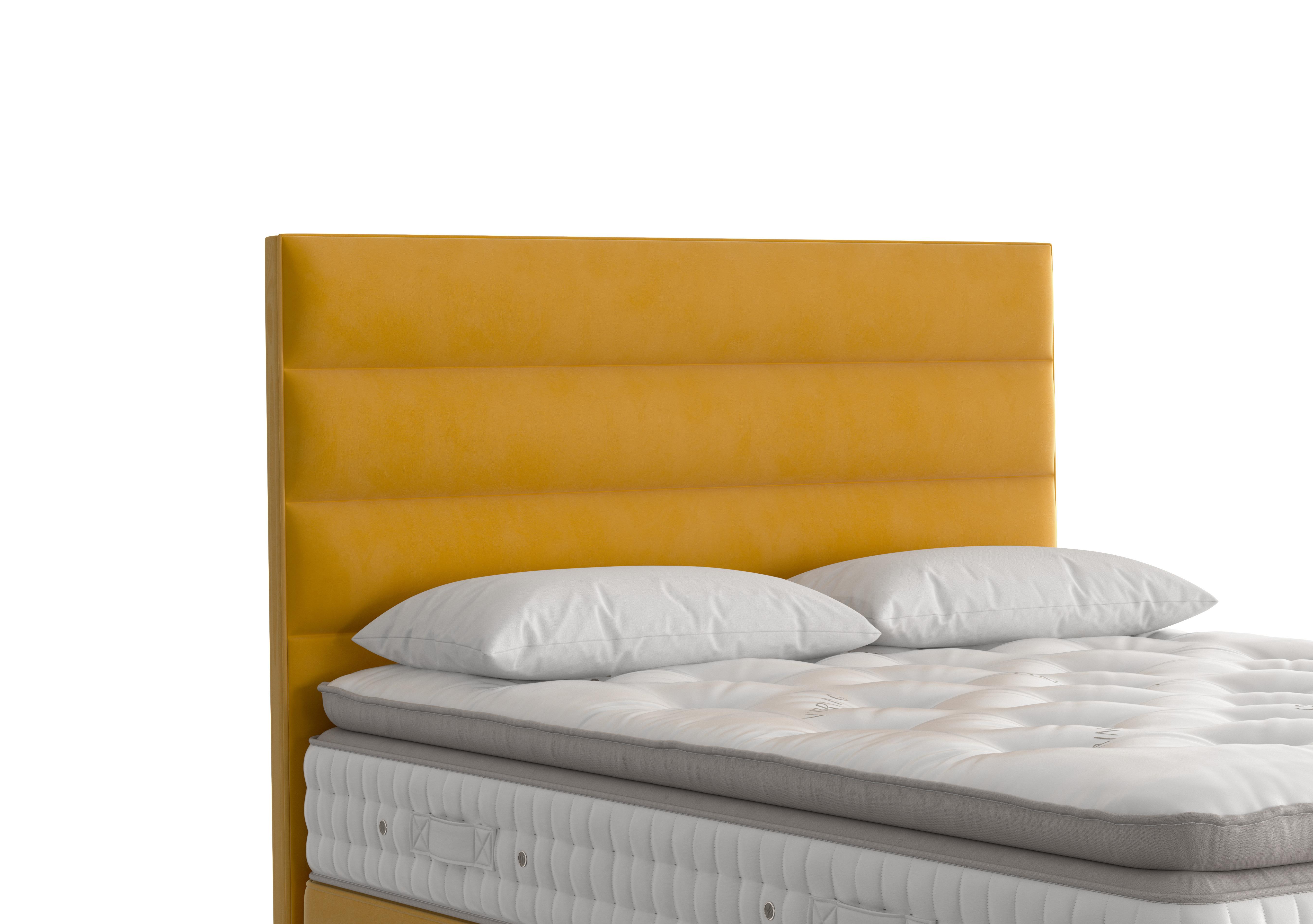 Farleigh Floor Standing Headboard in 2112 Plush Saffron on Furniture Village