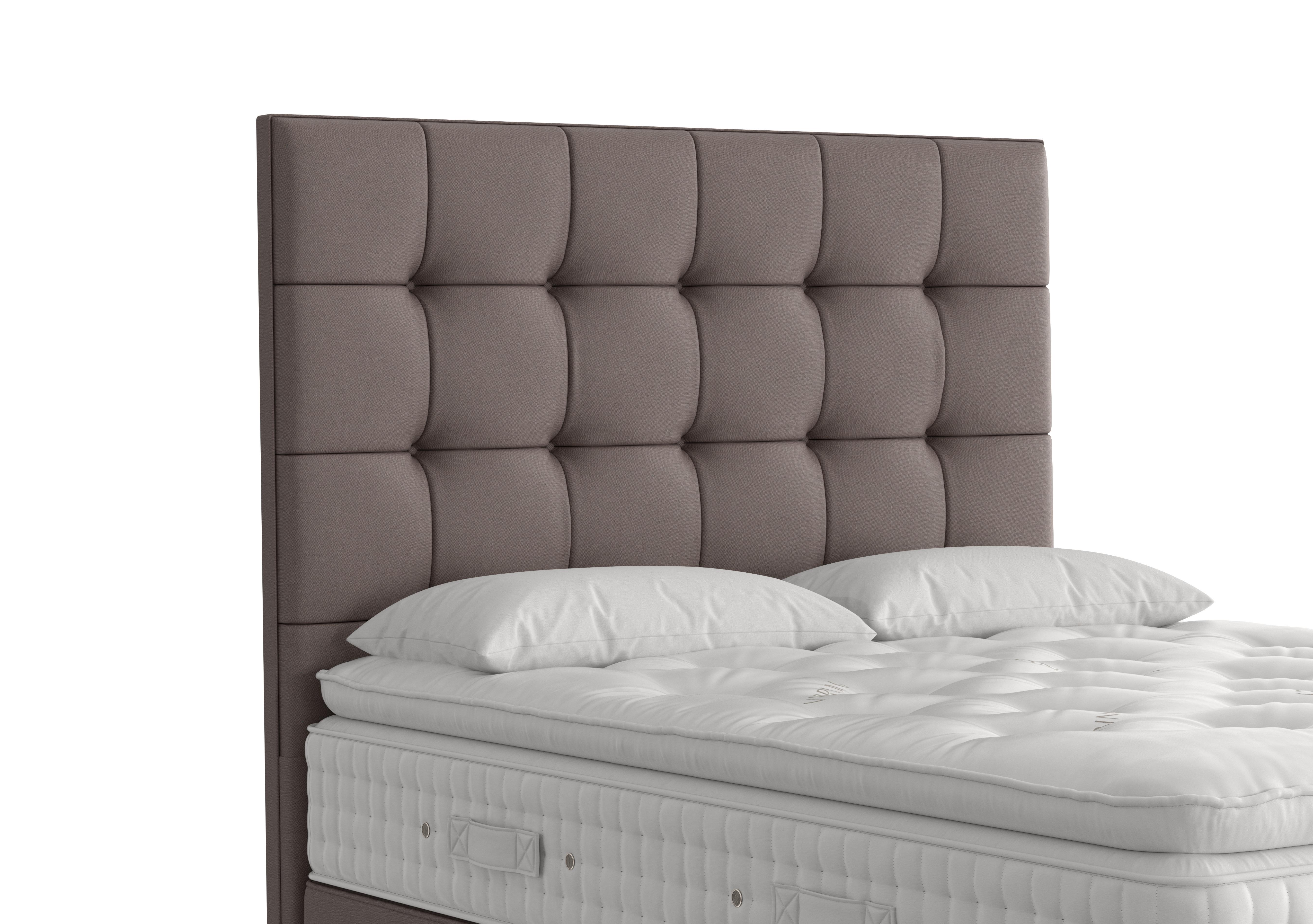 Langdon Floor Standing Headboard in 2035 Canvas Coffee on Furniture Village
