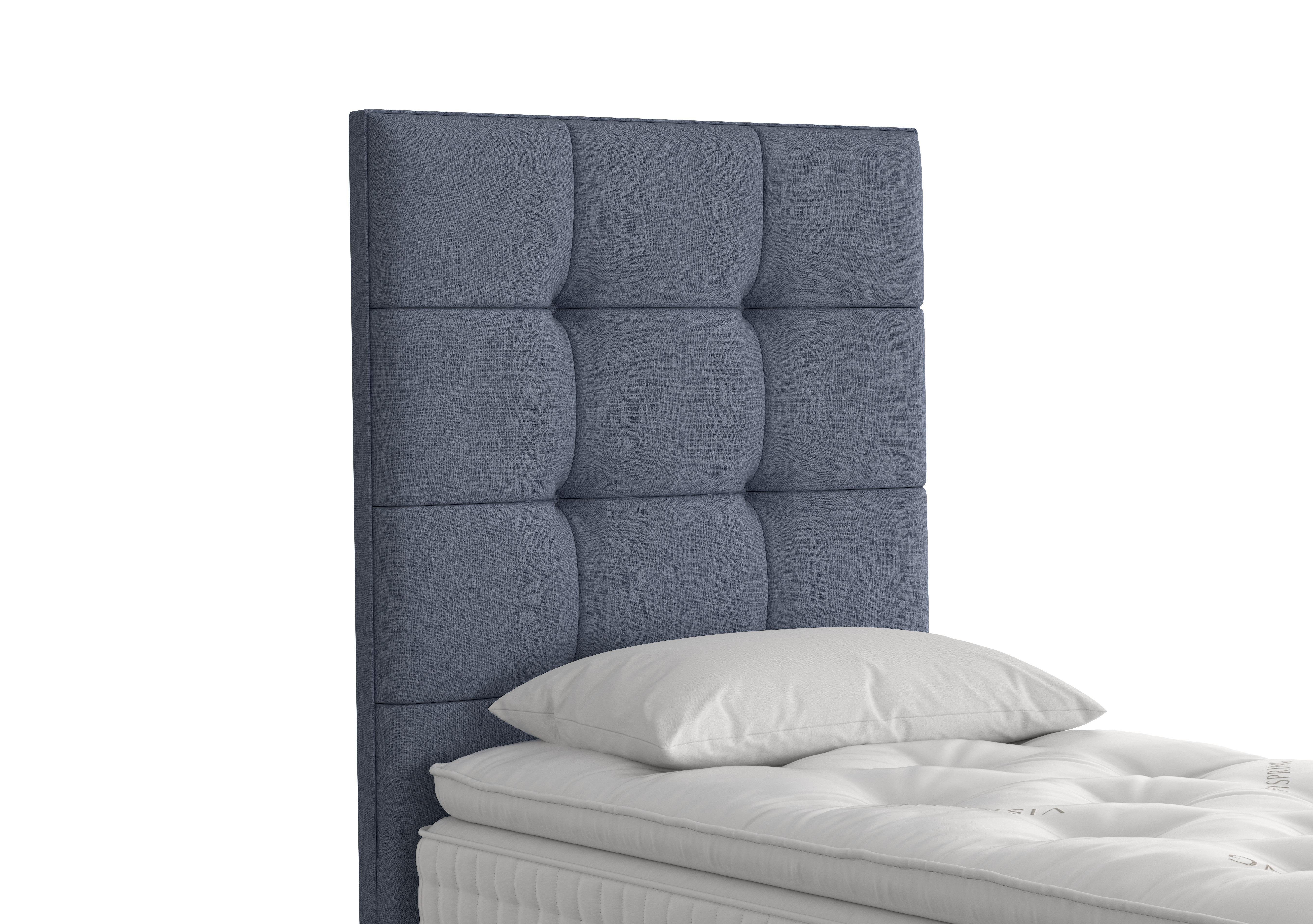Langdon Floor Standing Headboard in 2099 Gem Indigo on Furniture Village