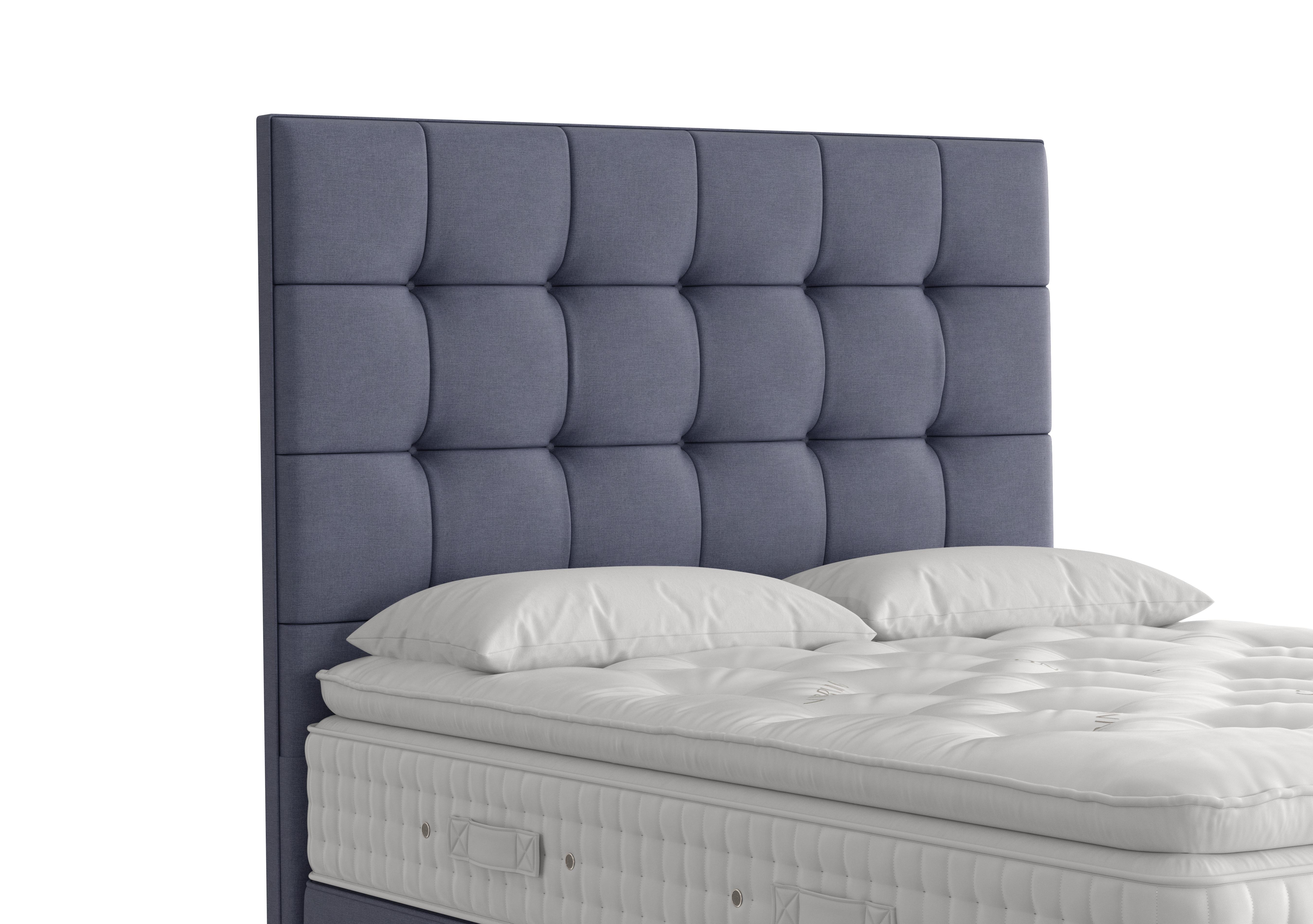 Langdon Floor Standing Headboard in 2120 Touch Denim on Furniture Village