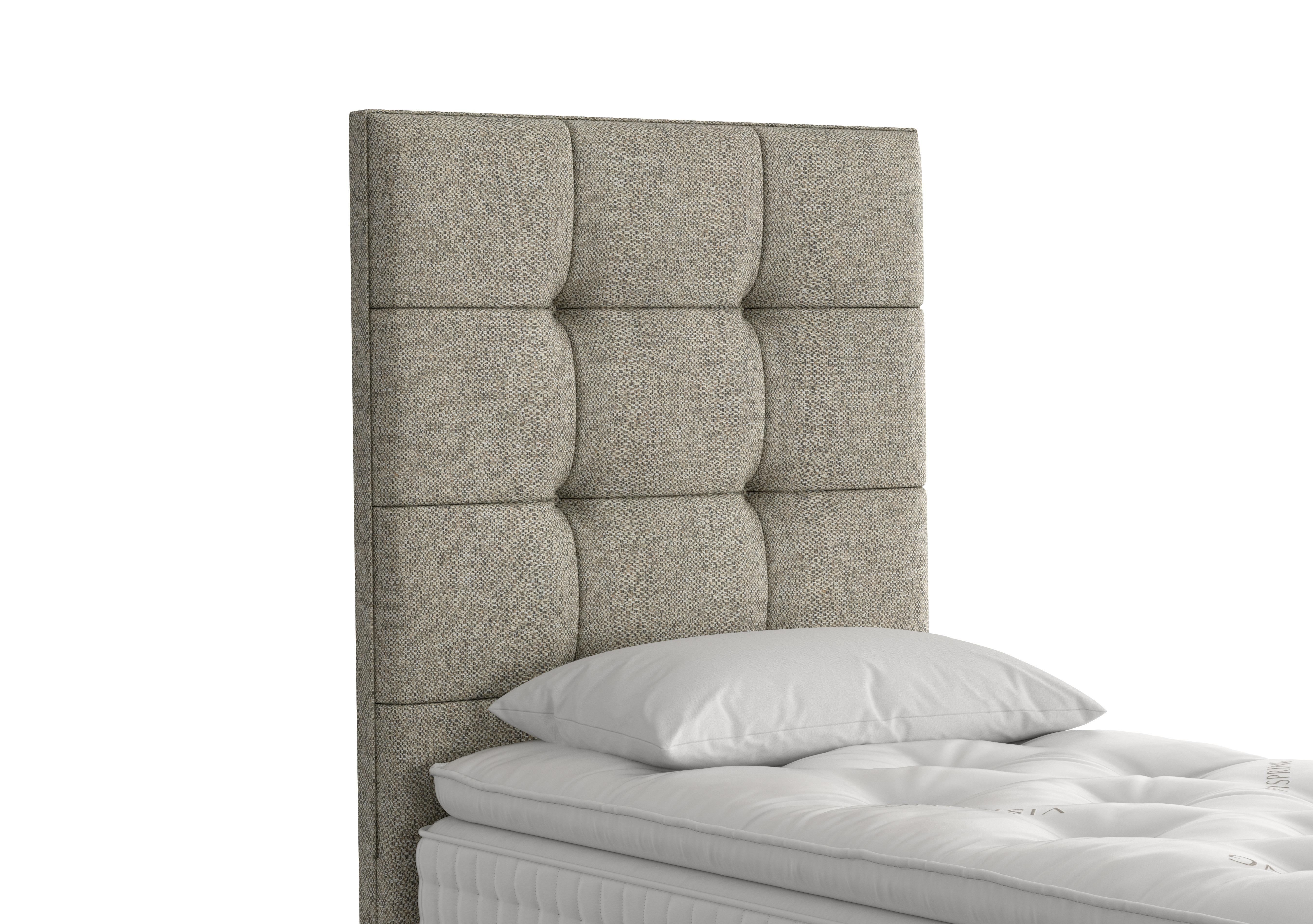 Langdon Floor Standing Headboard in 2151 Boucle Flint on Furniture Village