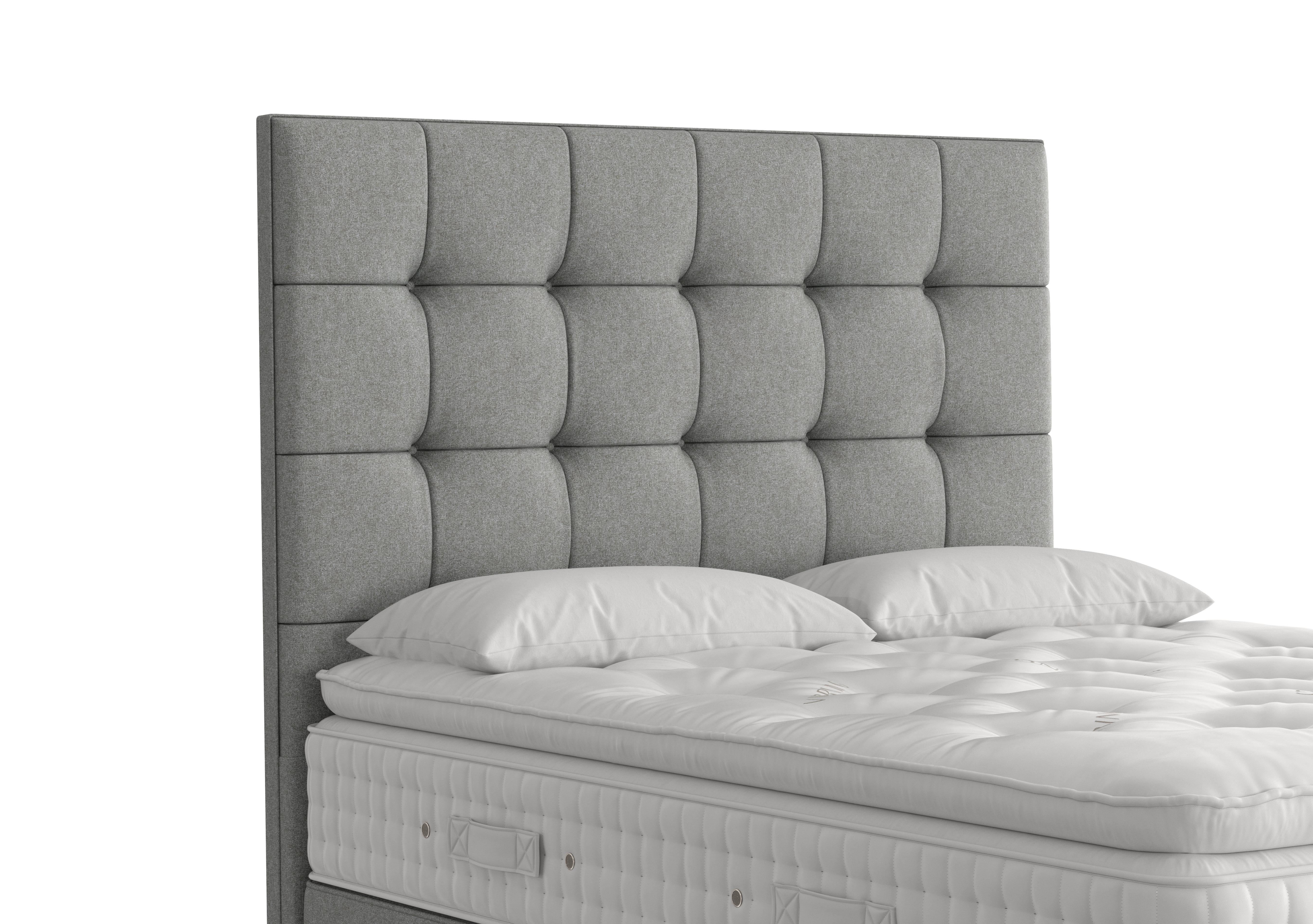 Langdon Floor Standing Headboard in 2305 Tweed Grey on Furniture Village