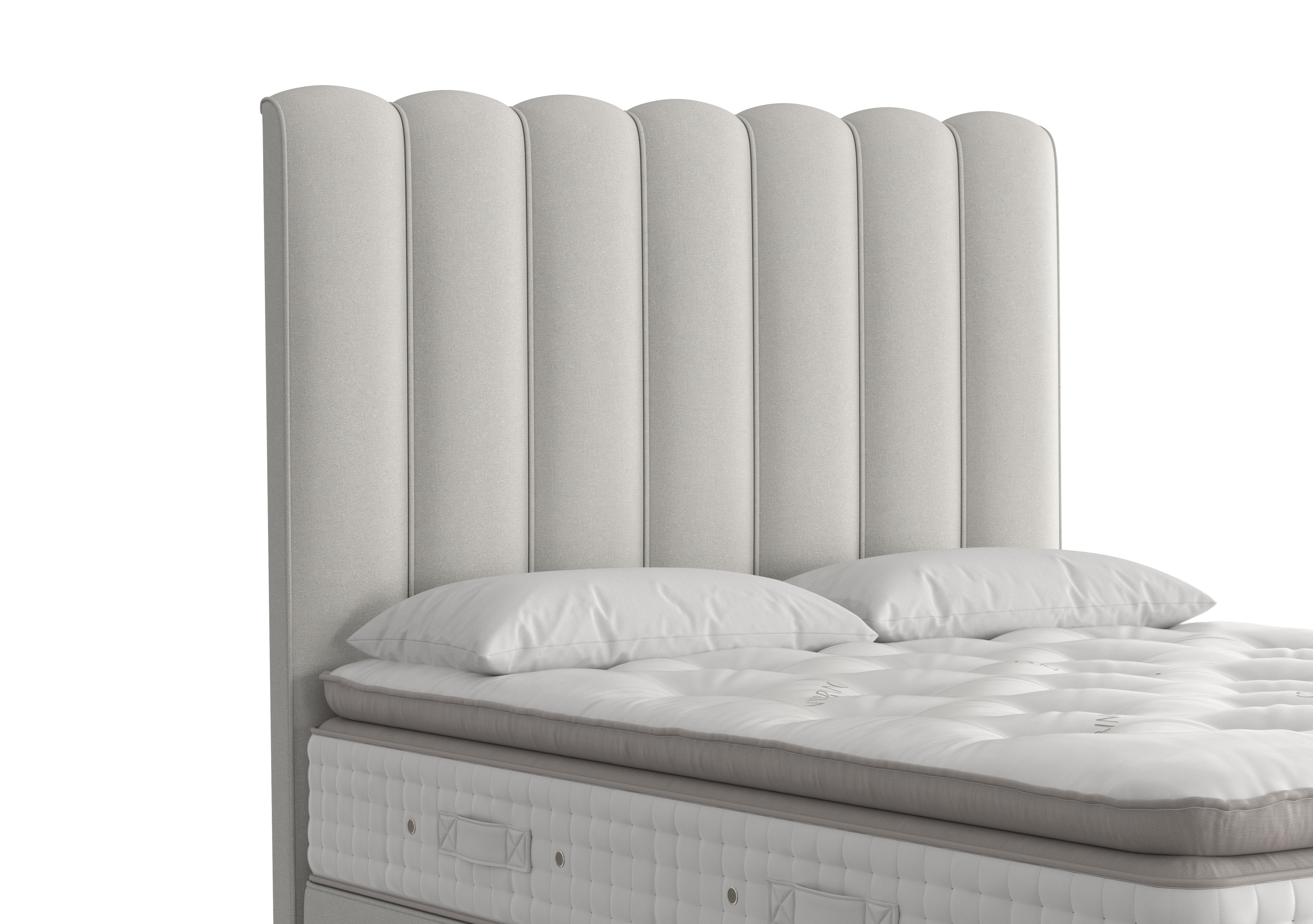 Highclere Floor Standing Headboard in 2030 Canvas Clay on Furniture Village