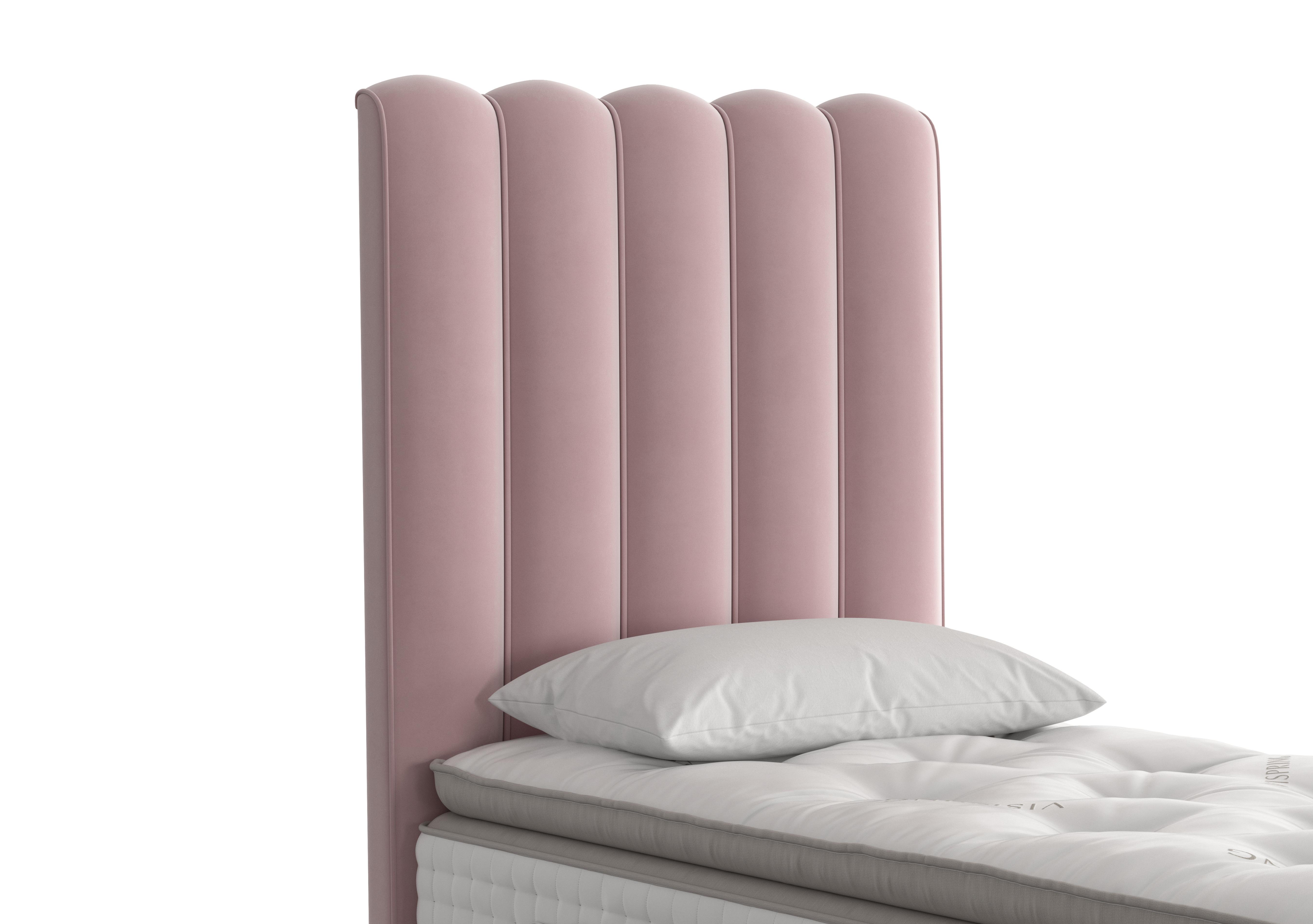 Highclere Floor Standing Headboard in 2109 Plush Heather on Furniture Village