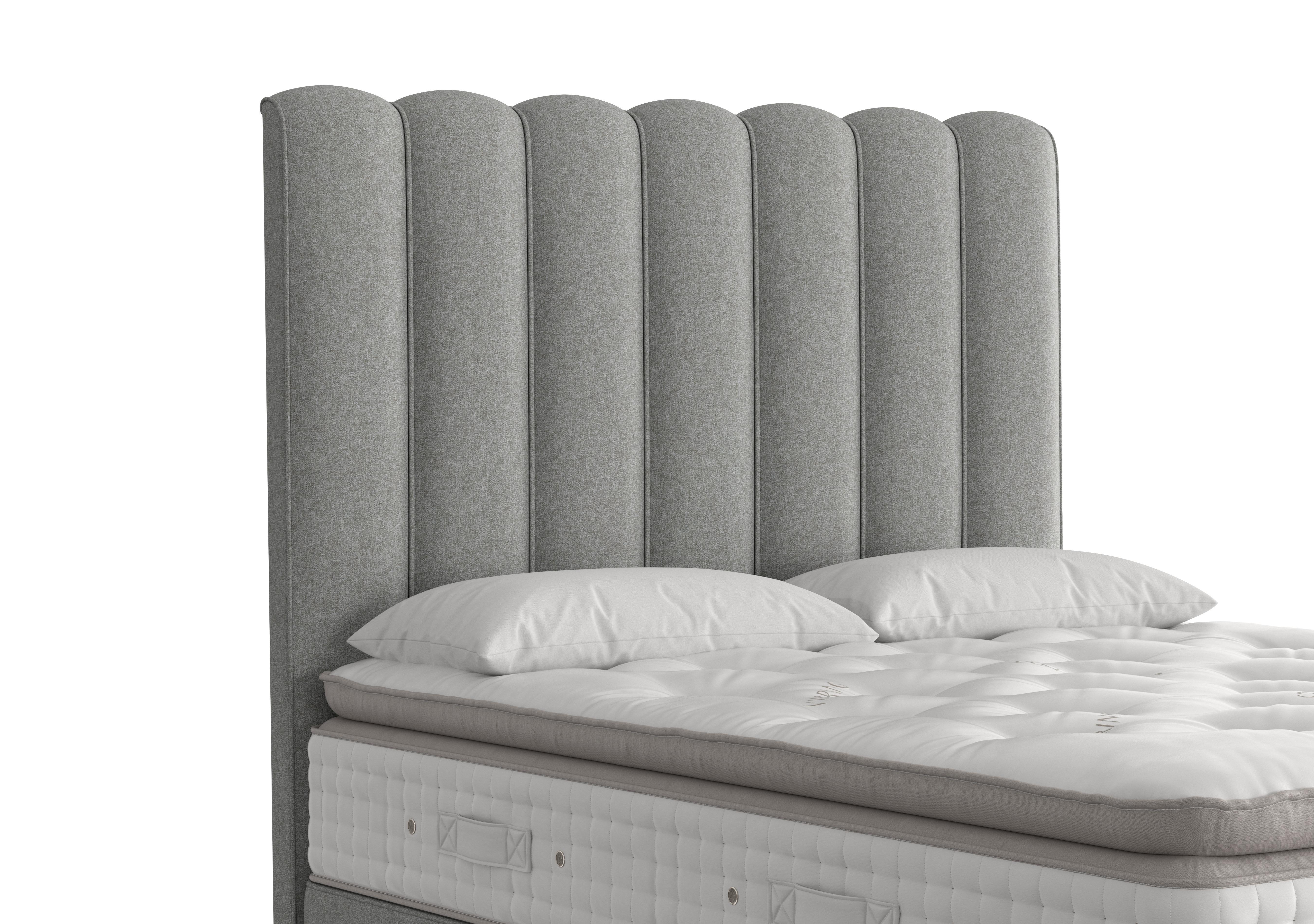 Highclere Floor Standing Headboard in 2305 Tweed Grey on Furniture Village