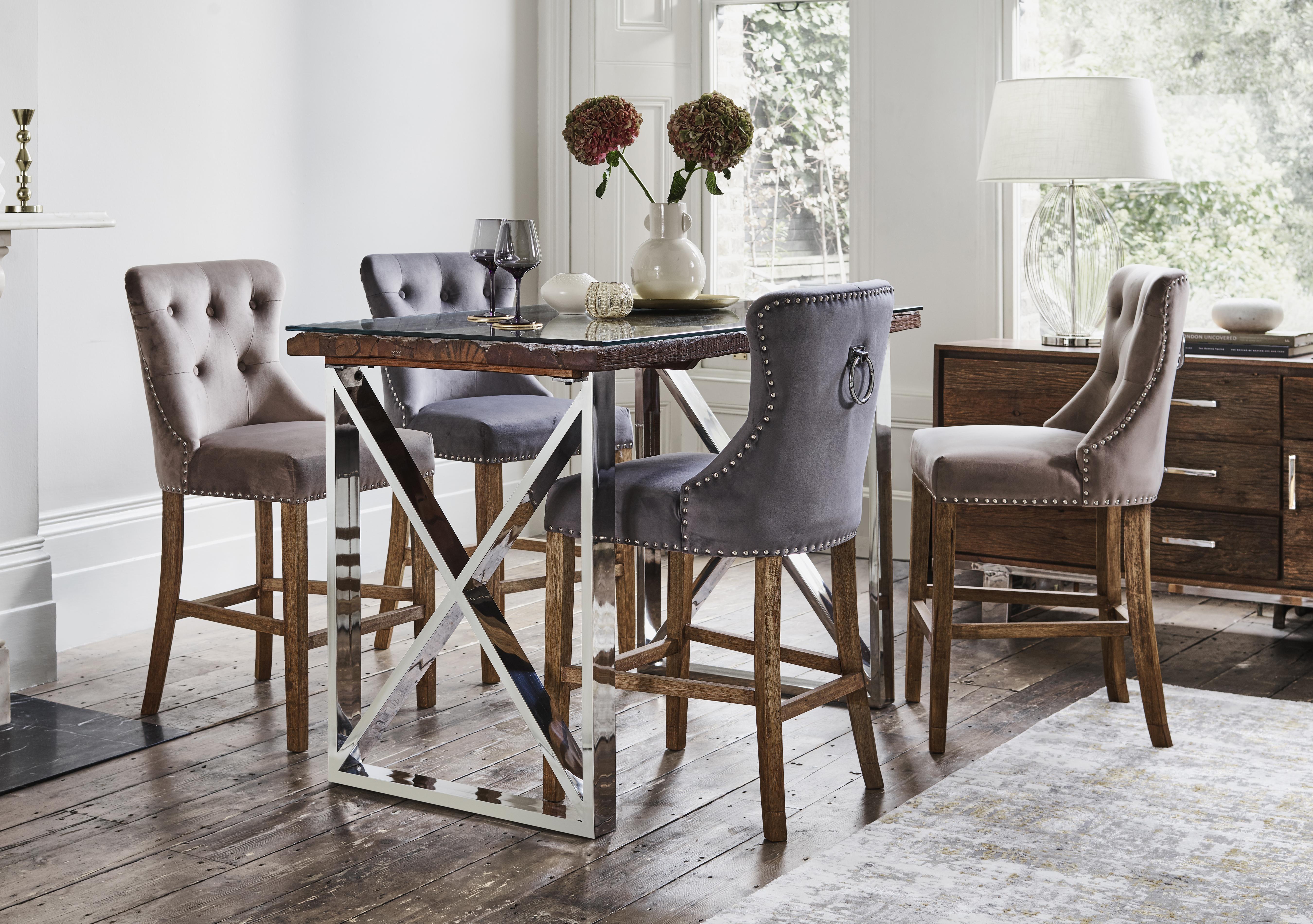 Chennai Bar Table and 4 Bar Stools Dining Set in  on Furniture Village