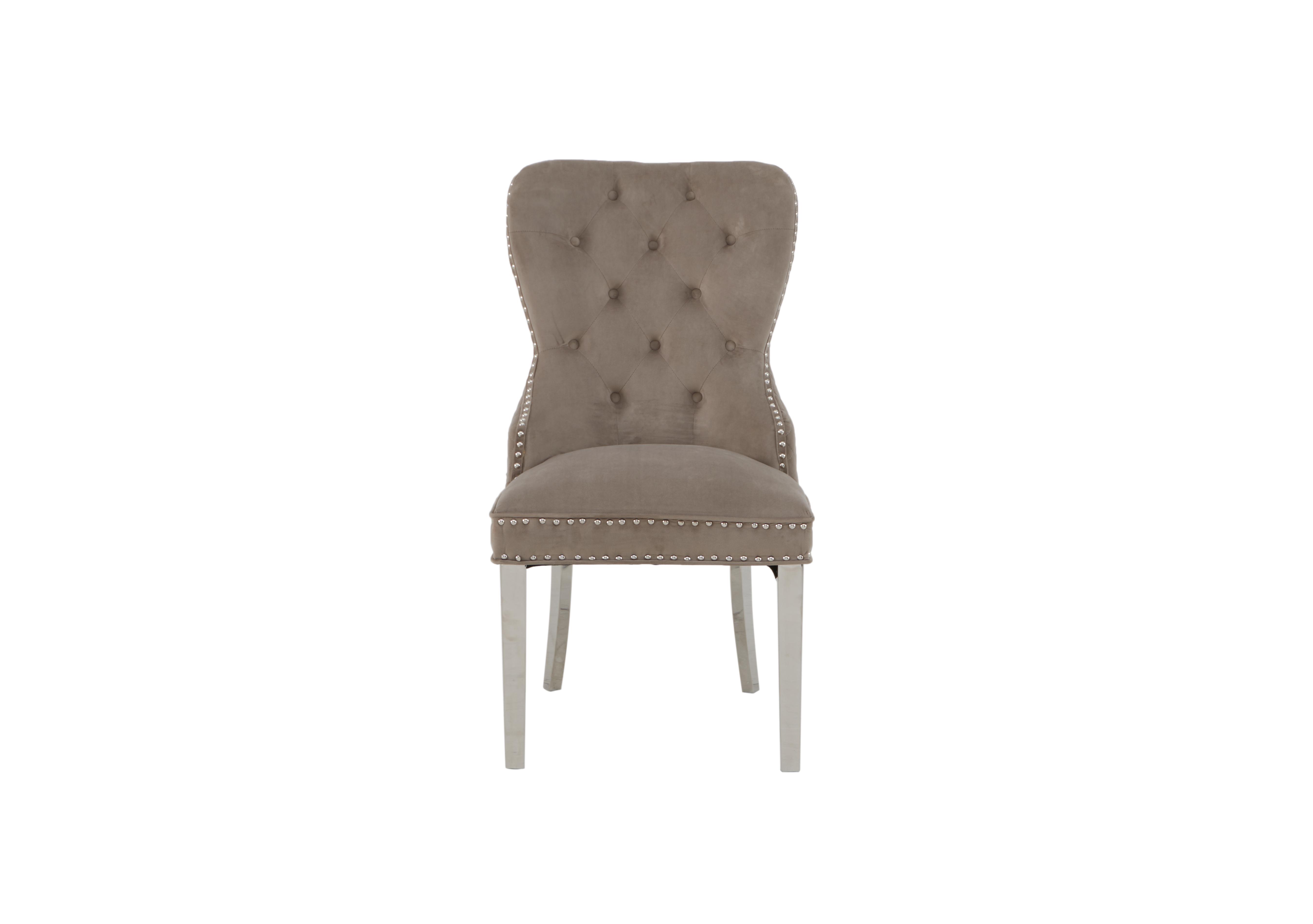 Chennai Quilted Dining Chair in Taupe Chairs on Furniture Village
