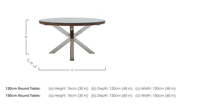 Chennai Round Dining Table in  on Furniture Village