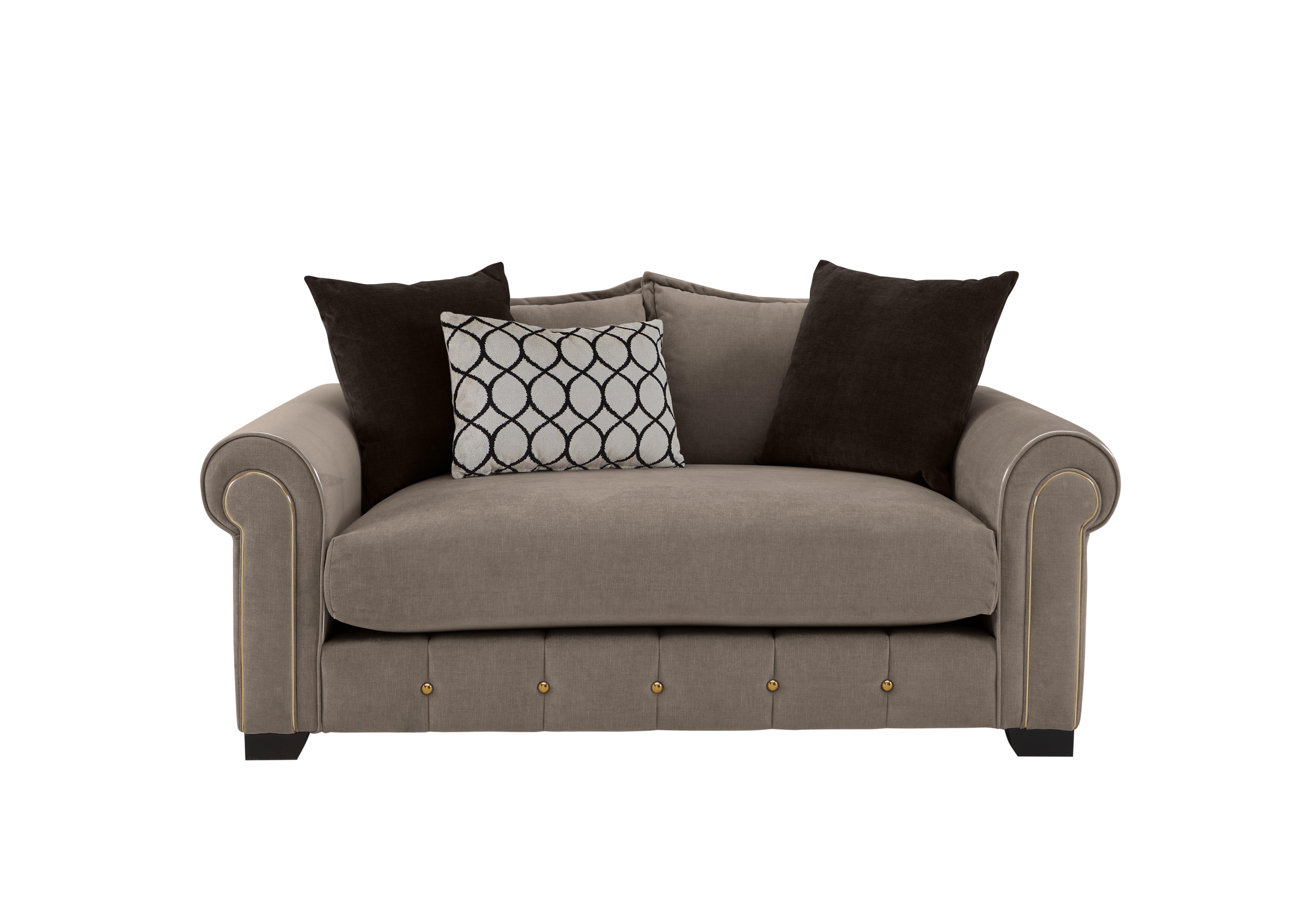 Sumptuous 2 Seater Fabric Sofa in Chamonix Wicker Dk/Gold on Furniture Village