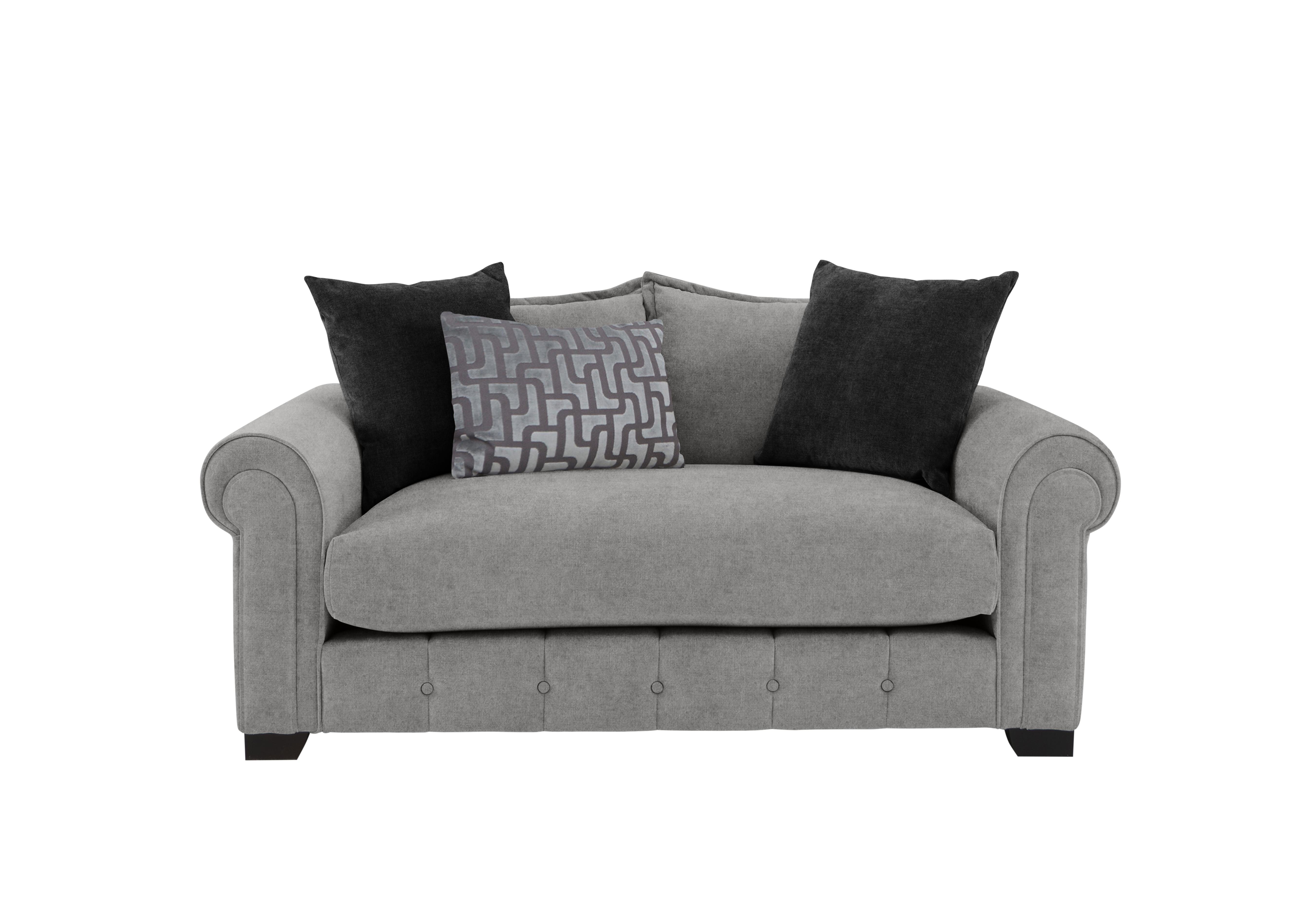 Sumptuous 2 Seater Fabric Sofa in Suave Dove Self on Furniture Village