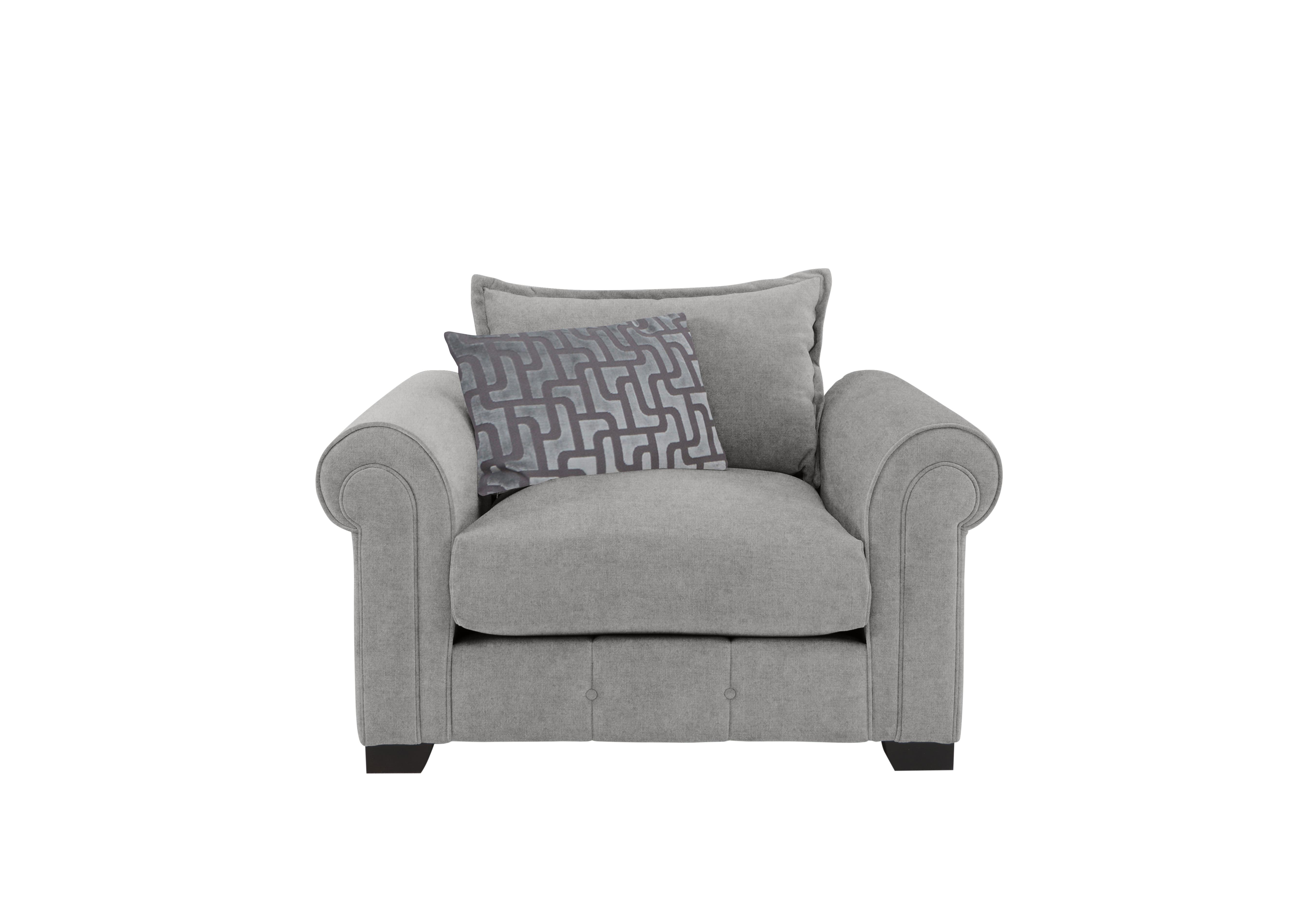 Sumptuous Fabric Armchair in Suave Dove Self on Furniture Village