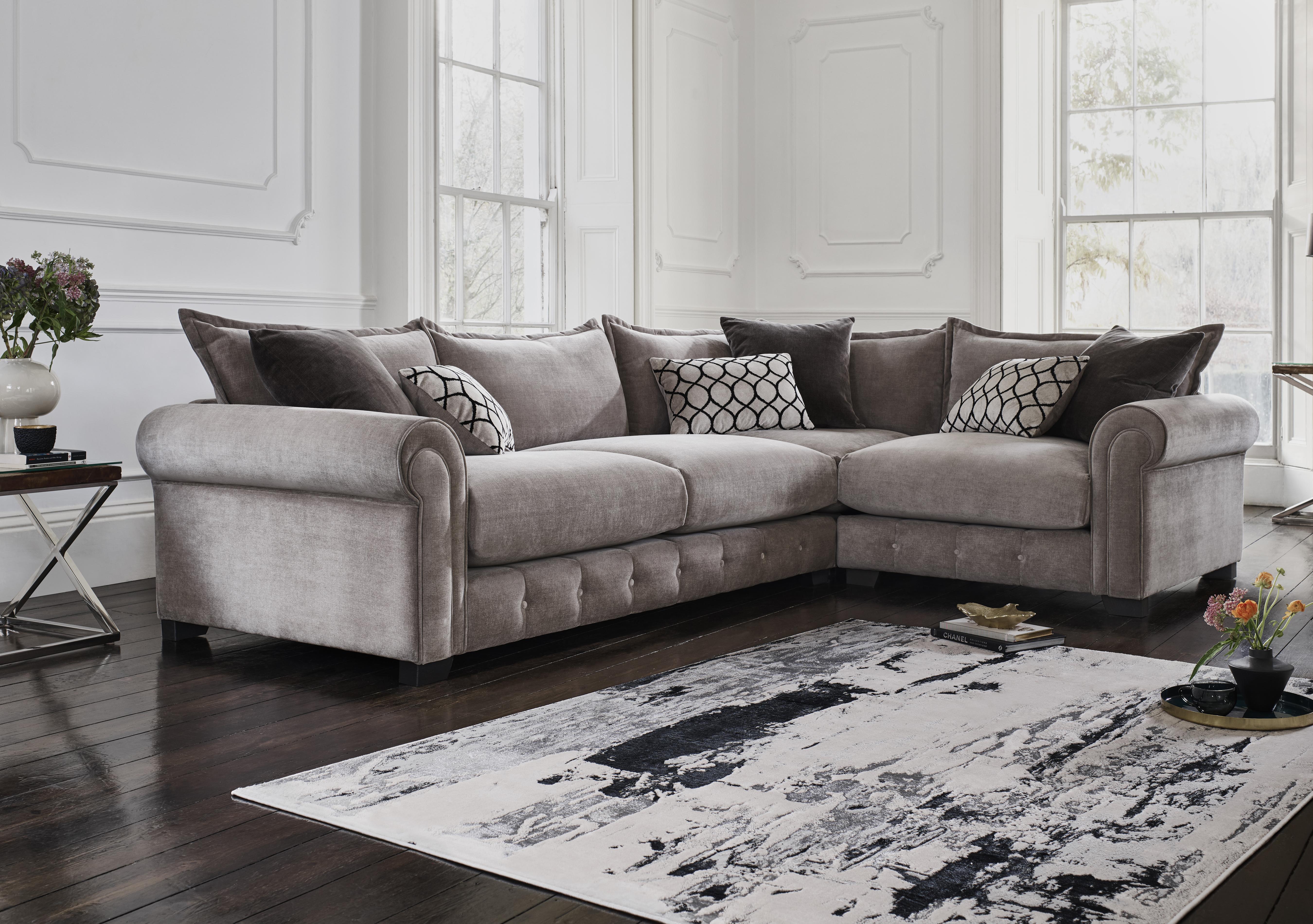Sumptuous Medium Fabric Corner Sofa in  on Furniture Village