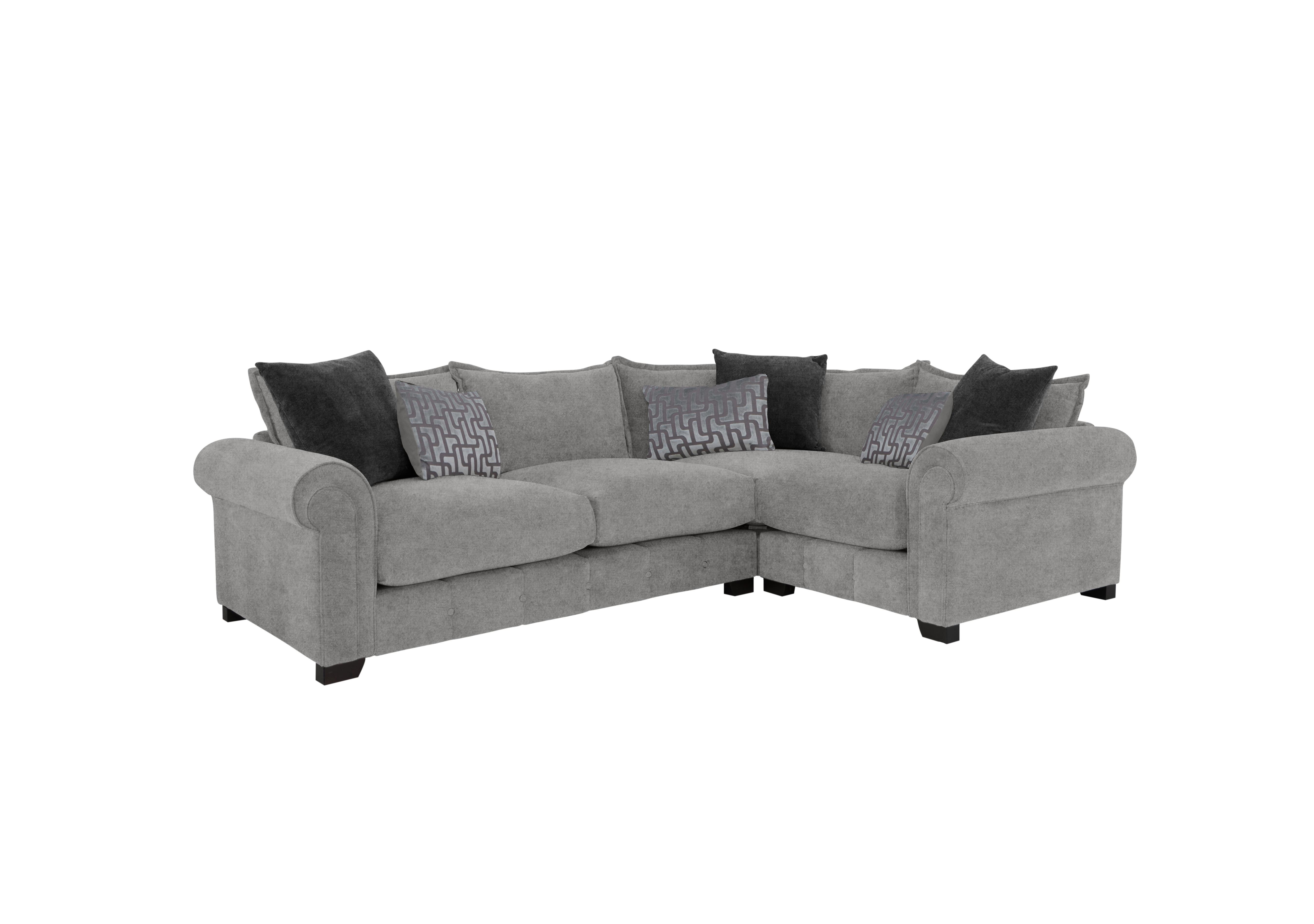 Sumptuous Medium Fabric Corner Sofa in Suave Dove Self on Furniture Village