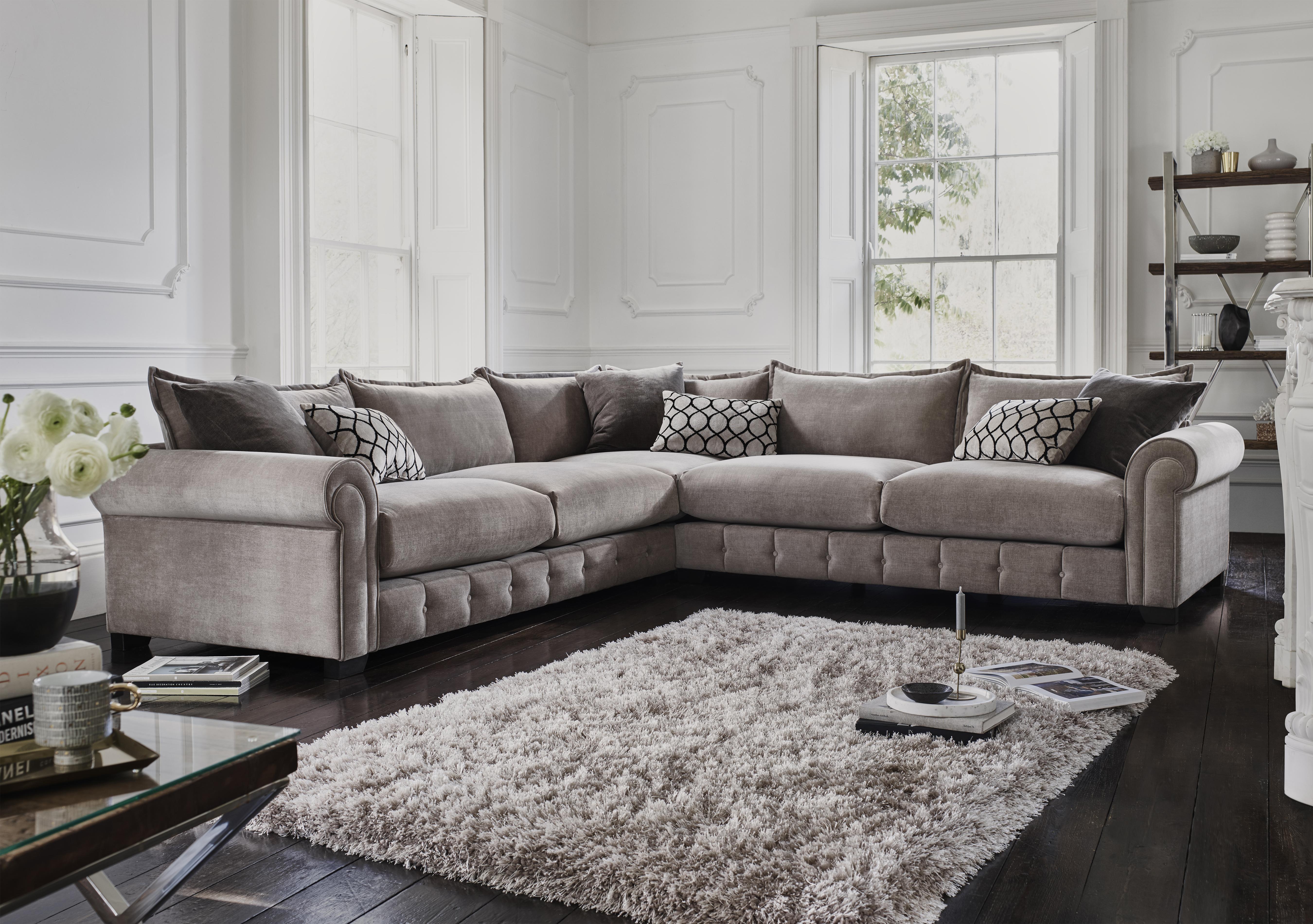 Sumptuous Large Fabric Corner Sofa in  on Furniture Village