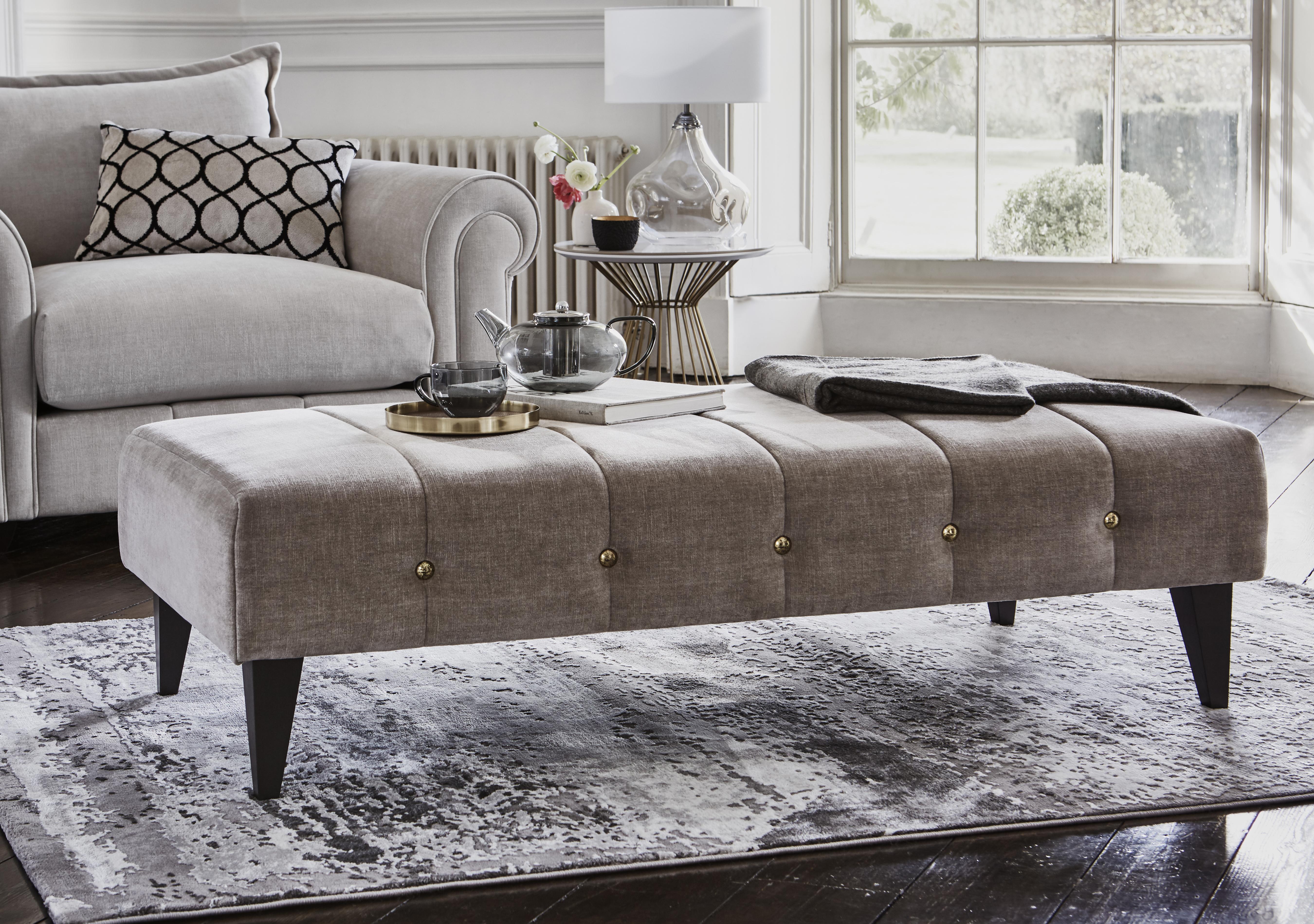 Sumptuous Fabric Bench Footstool in  on Furniture Village