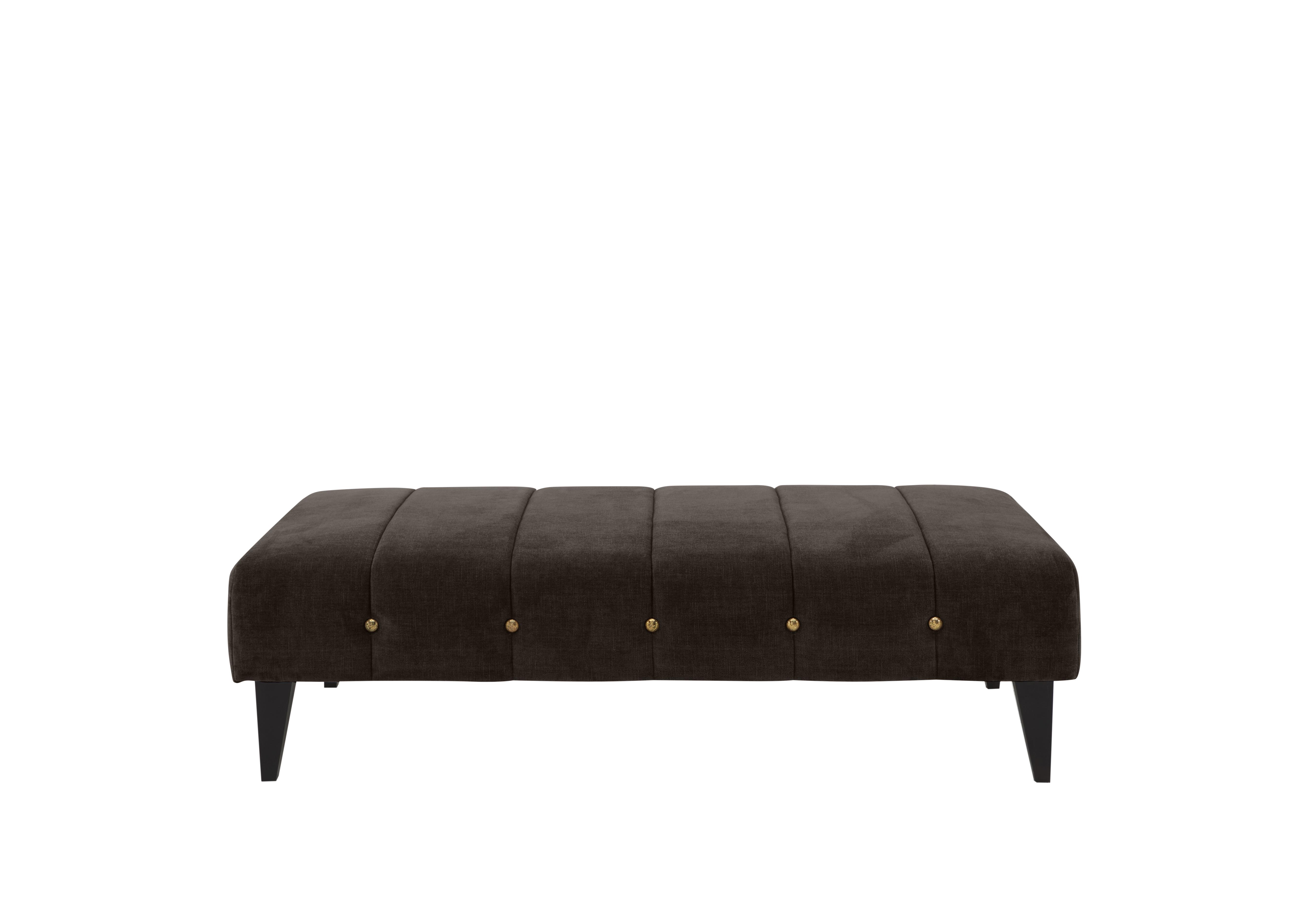 Sumptuous Fabric Bench Footstool in Chamonix Mocha Dk/Gold on Furniture Village