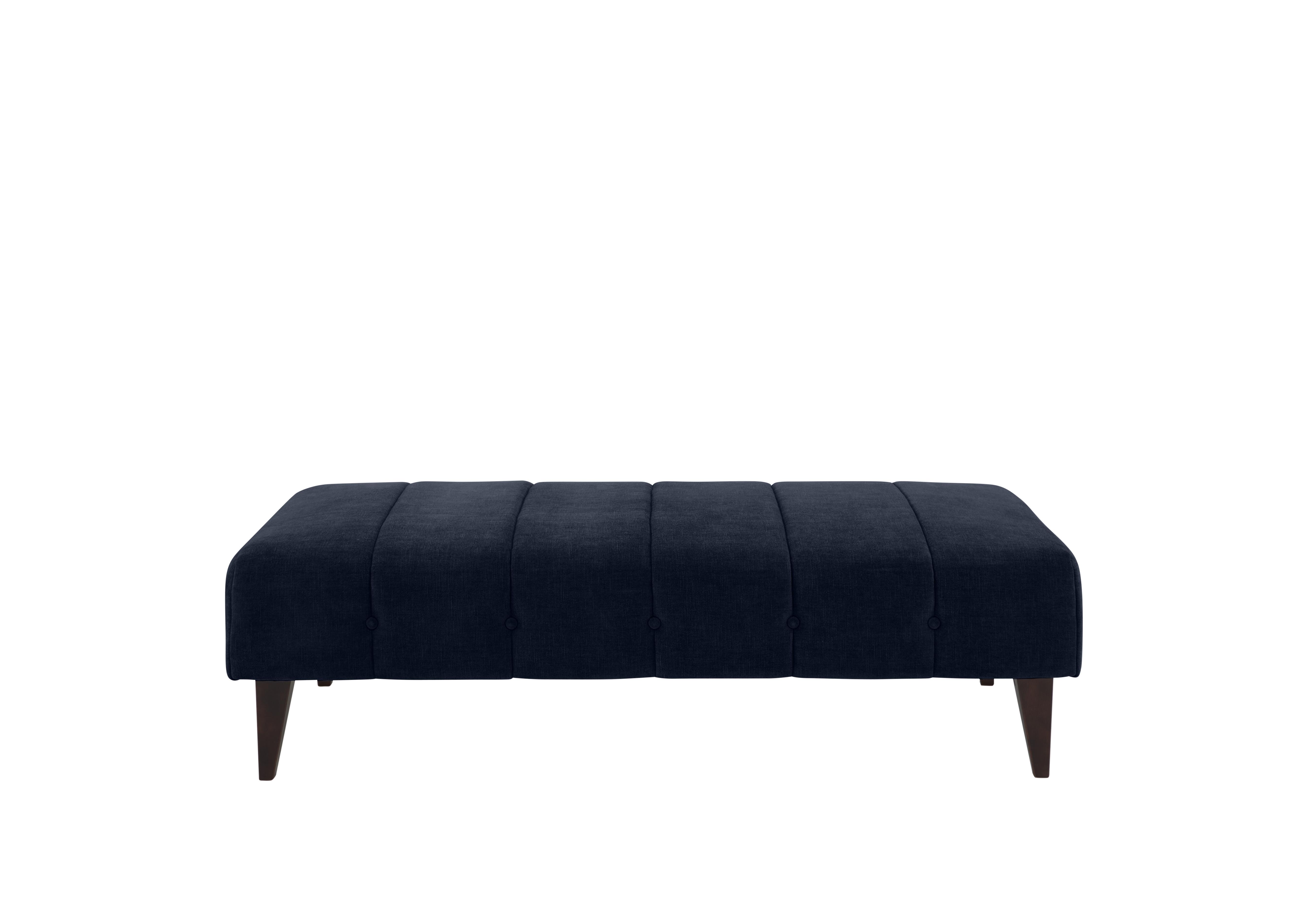 Sumptuous Fabric Bench Footstool in Chamonix Navy Dk/Gold on Furniture Village