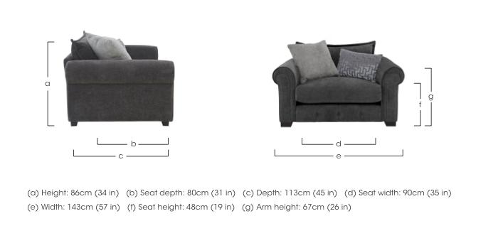 Sumptuous Fabric Snuggler Chair in  on Furniture Village