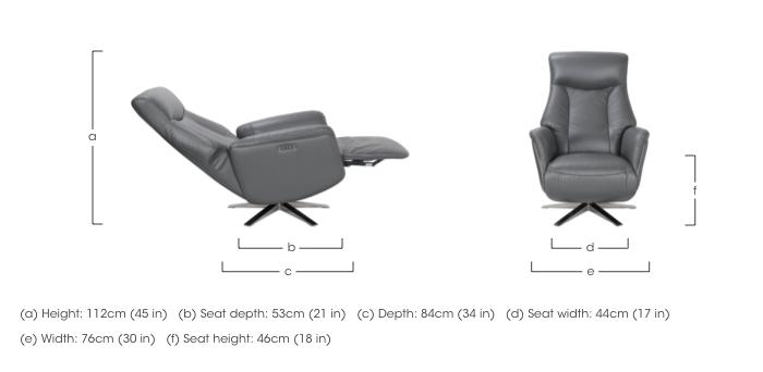 Sicily Leather Look Swivel Power Recliner Chair in  on Furniture Village